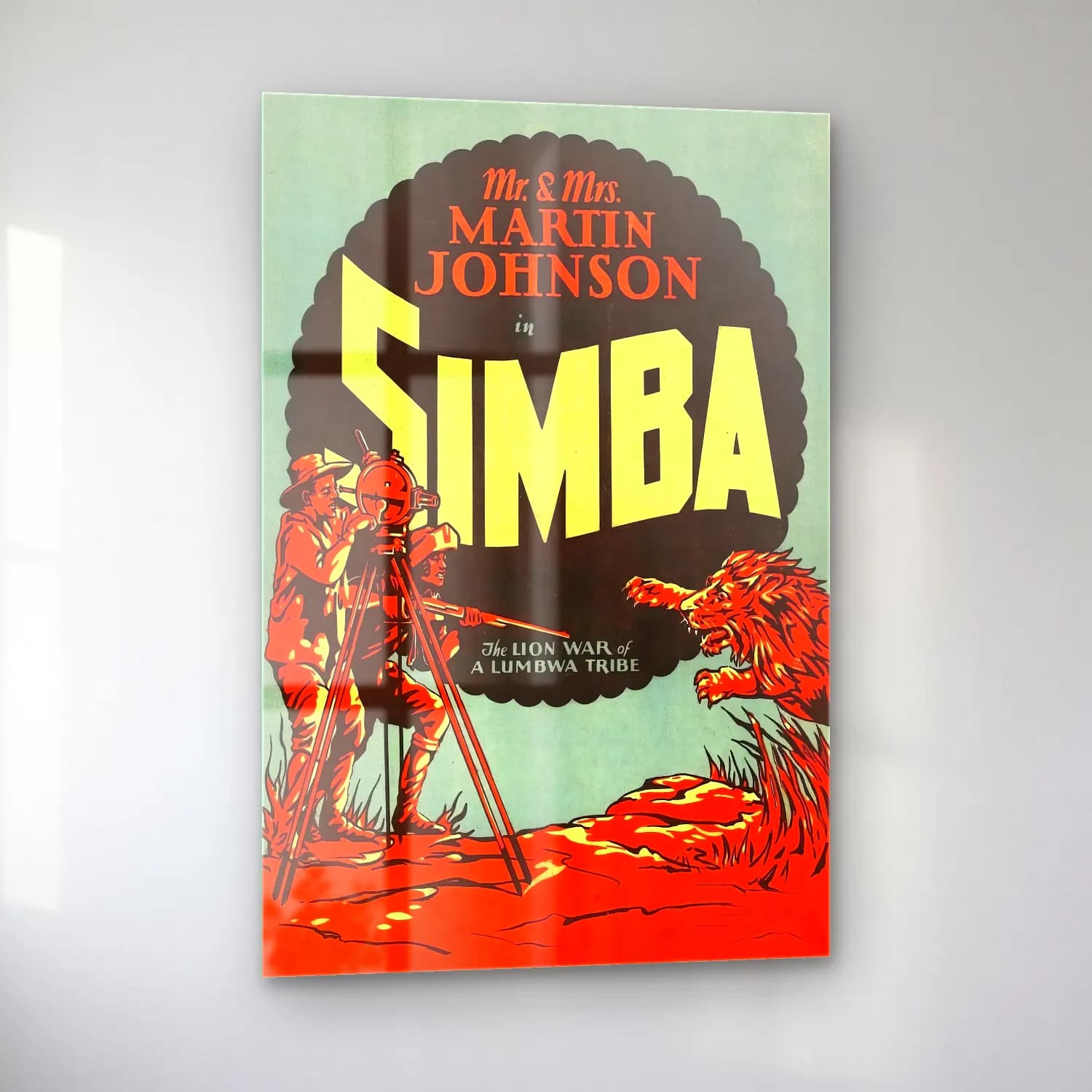 Vintage Poster Savaş Sahnesi No. 8 cam tablo — sol açıdan görünüm