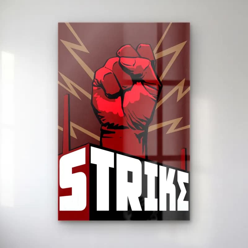Vintage Poster Eller – Kırmızı Tonlar cam tablo — Vintage Poster Eller – Kırmızı Tonlar — vintage poster eller