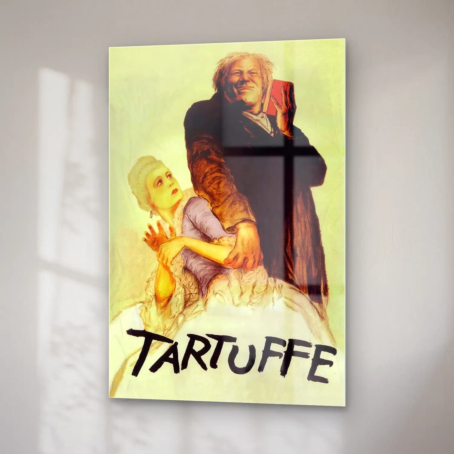 Vintage Poster Aşıklar No. 34 cam tablo — sağ açıdan görünüm