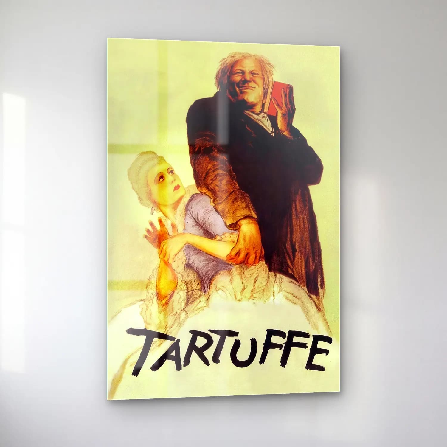 Vintage Poster Aşıklar No. 34 cam tablo — sol açıdan görünüm
