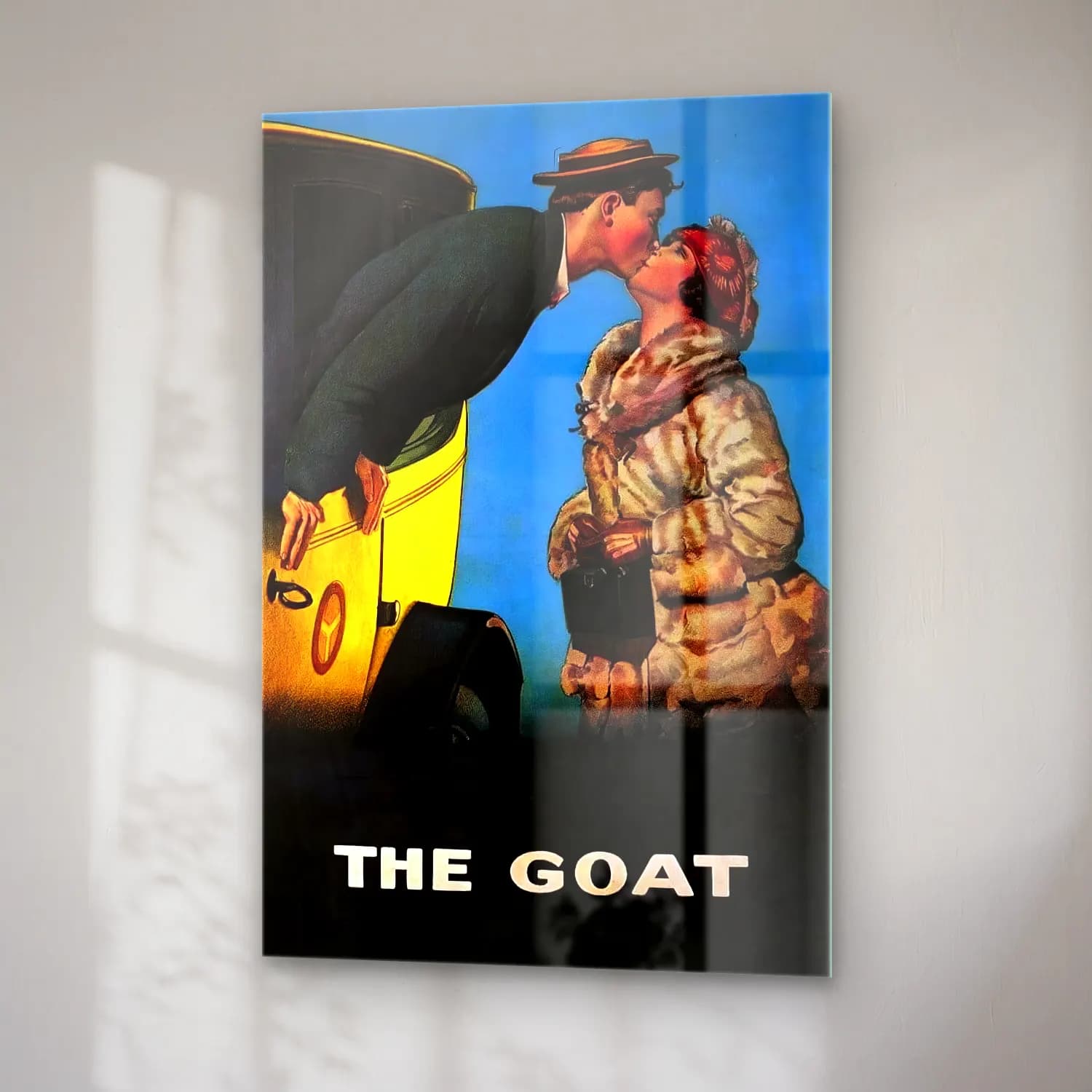 Vintage Poster Aşıklar No. 35 cam tablo — sağ açıdan görünüm