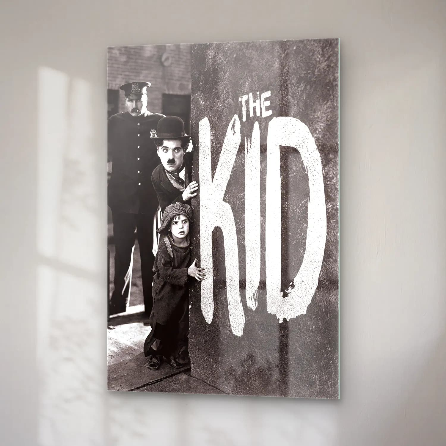 Vintage Poster Kalabalık Cadde No. 6 cam tablo — sağ açıdan görünüm