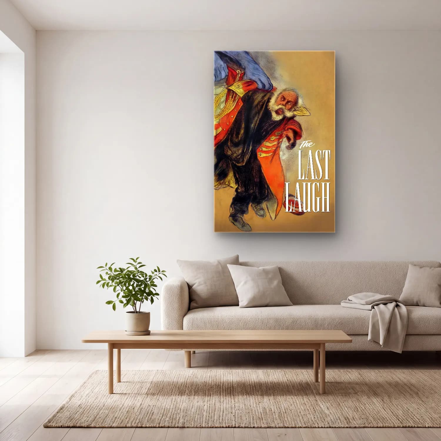 Vintage Poster Noel Baba No. 25 cam tablo — açık renk salonda