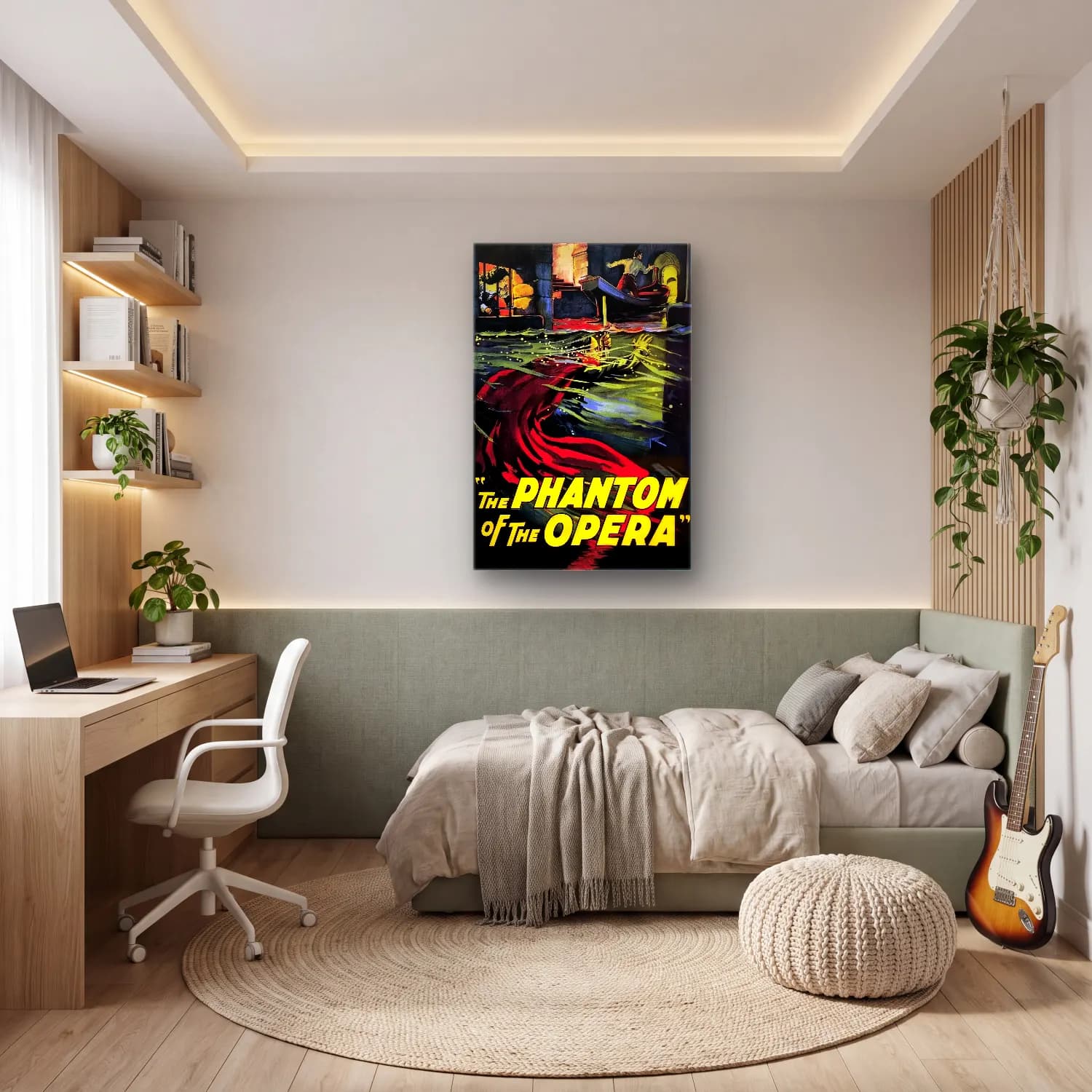 Vintage Poster Piyano No. 10 cam tablo — genç odasında