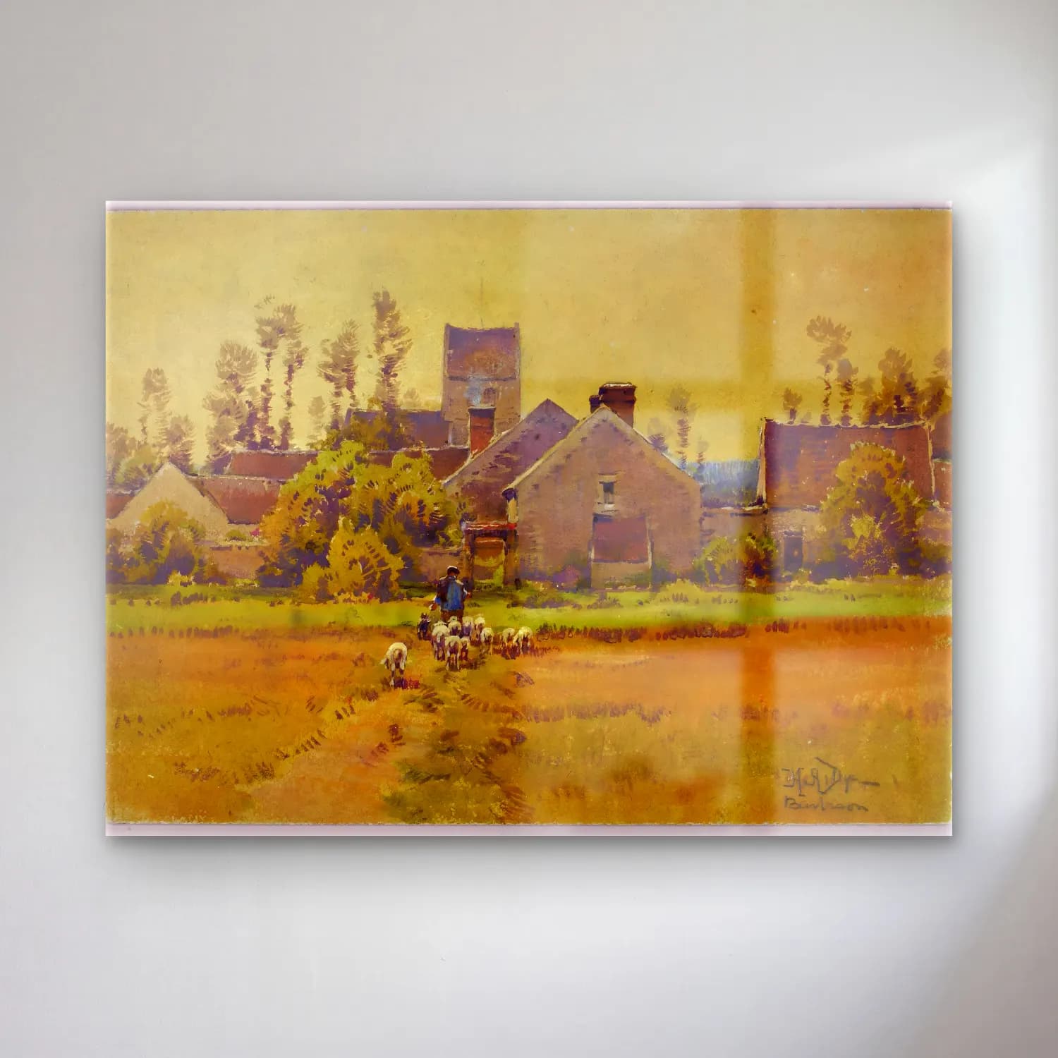 Yağlı Boya Kır Evi No. 71 cam tablo — Yağlı Boya Kır Evi No. 71 — yağlı boya kır evi