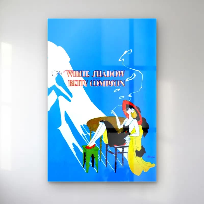 Vintage Poster Kadın Silueti cam tablo — Vintage Poster Kadın Silueti — vintage poster kadın silueti