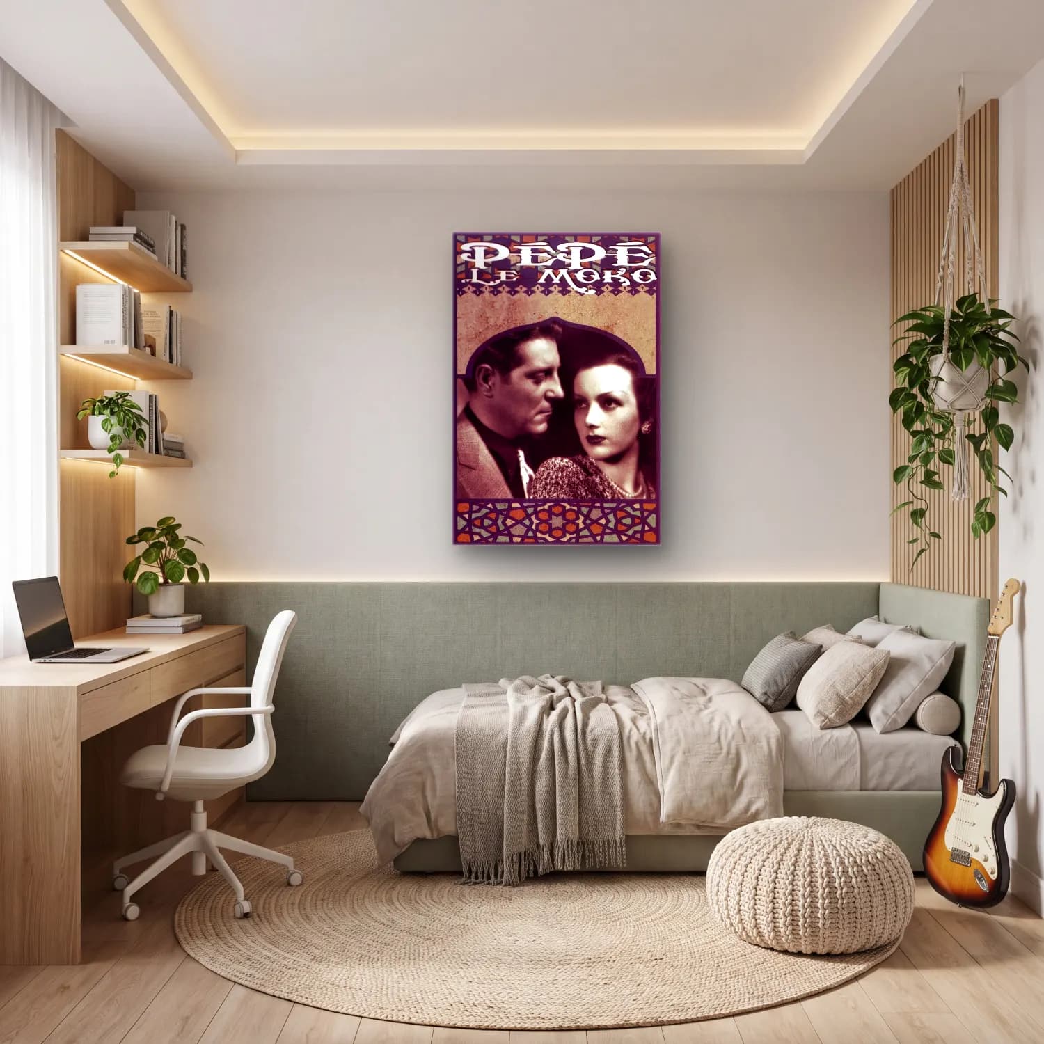 Vintage Poster Aşıklar No. 36 cam tablo — genç odasında