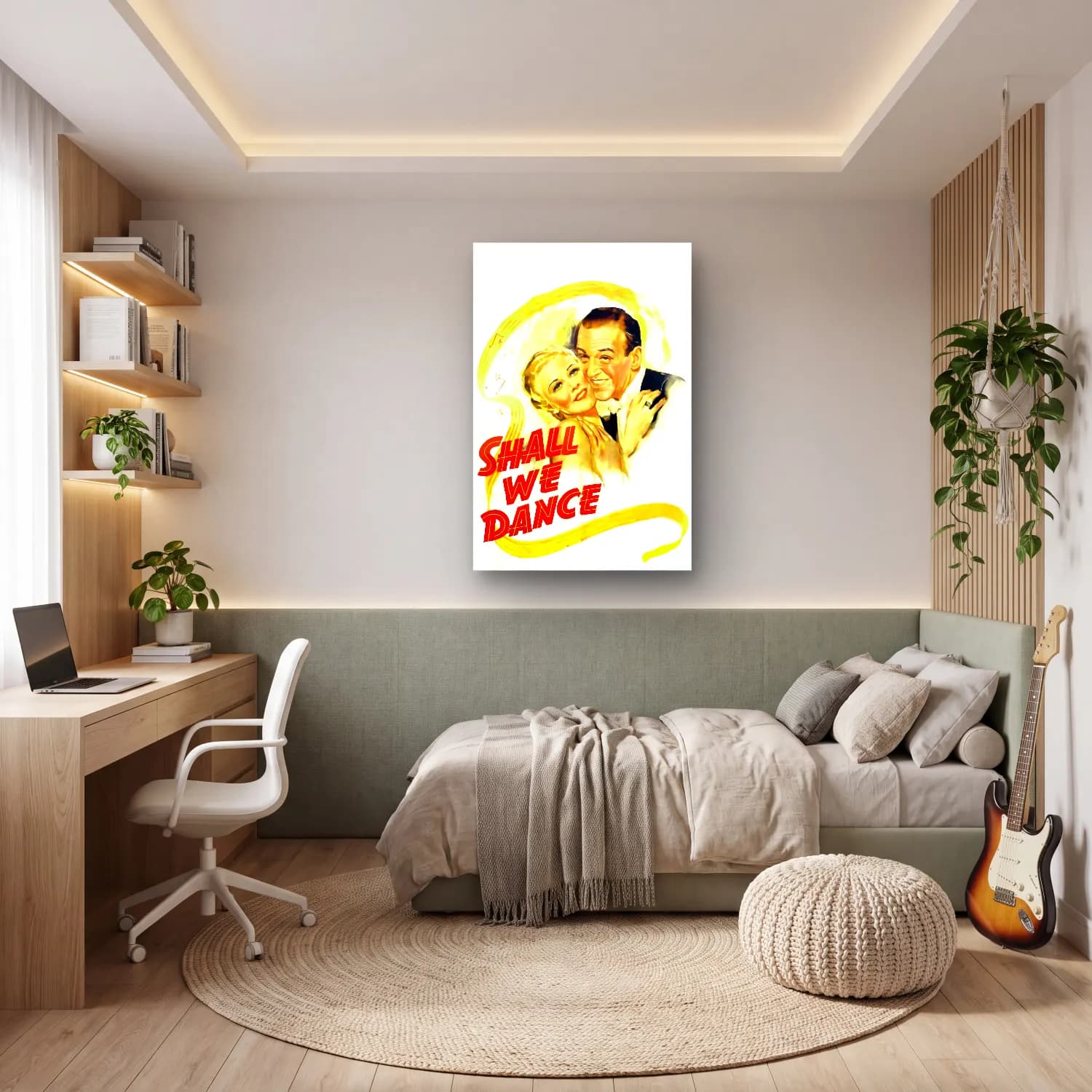 Vintage Poster Dansçılar No. 17 cam tablo — genç odasında