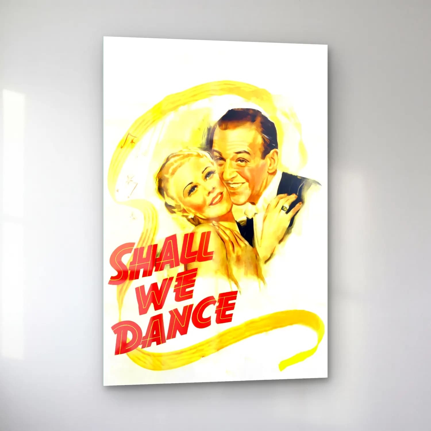 Vintage Poster Dansçılar No. 17 cam tablo — sol açıdan görünüm