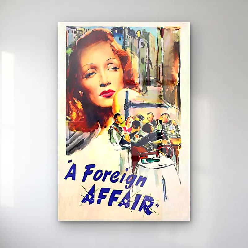 Vintage Poster Kafeli Avrupa Sokağı – Siyah Beyaz Tonlar cam tablo — Vintage Poster Kafeli Avrupa Sokağı – Siyah Beyaz Tonlar — vintage poster kafeli avrupa sokağı