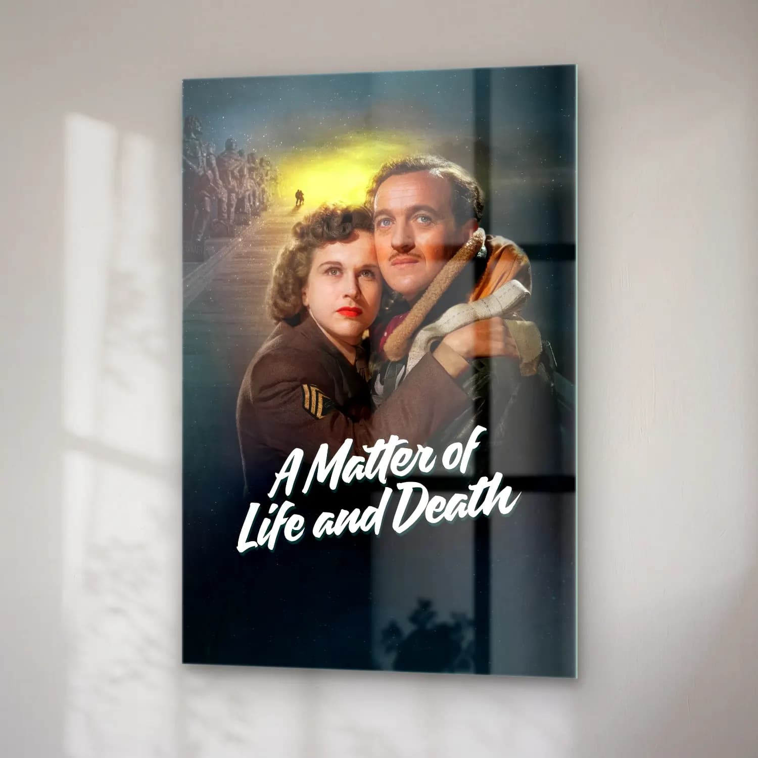 Vintage Poster Aşıklar No. 37 cam tablo — sağ açıdan görünüm