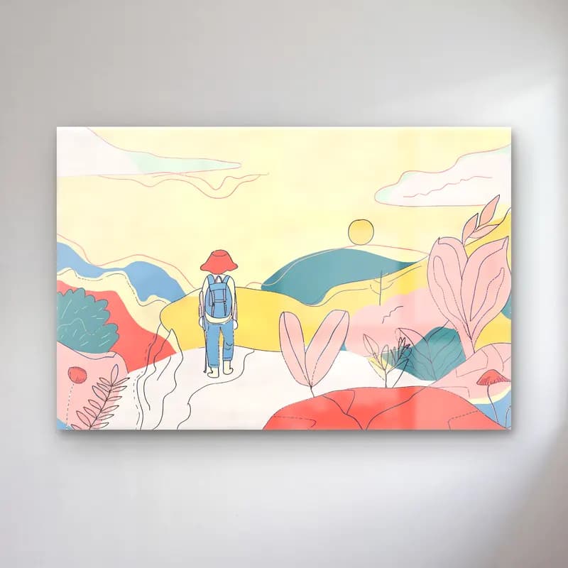 Pastel Şapkalı Kadın cam tablo — Pastel Şapkalı Kadın — pastel şapkalı kadın