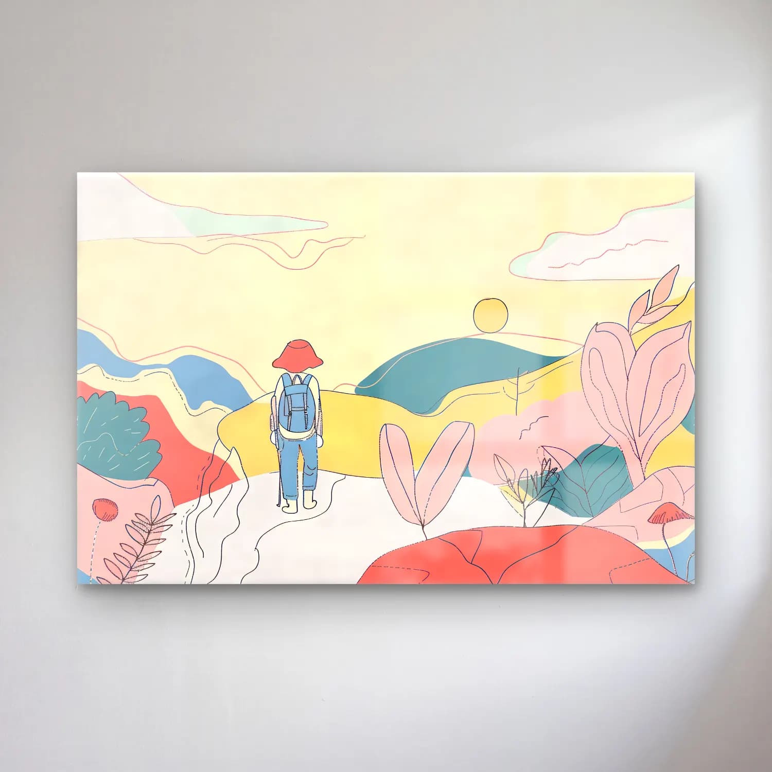 Pastel Şapkalı Kadın cam tablo — Pastel Şapkalı Kadın — pastel şapkalı kadın