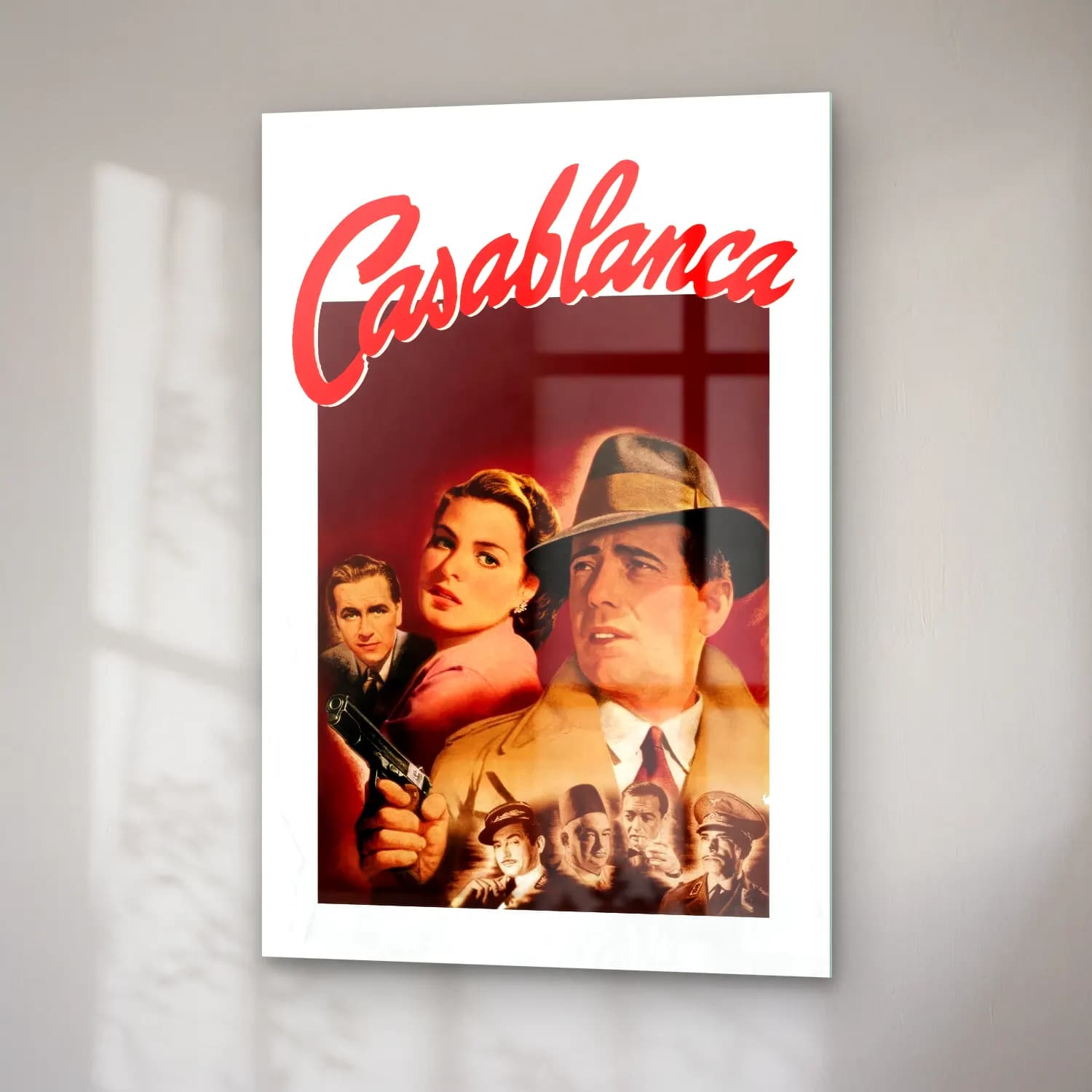 Vintage Poster Kalabalık Cadde No. 7 cam tablo — sağ açıdan görünüm