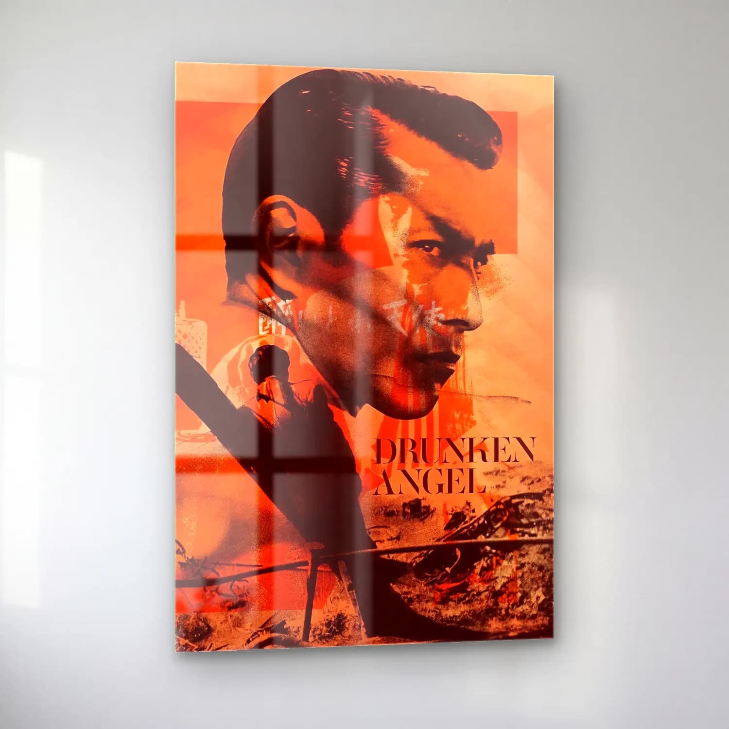 Vintage Poster Melek No. 14 cam tablo — sol açıdan görünüm