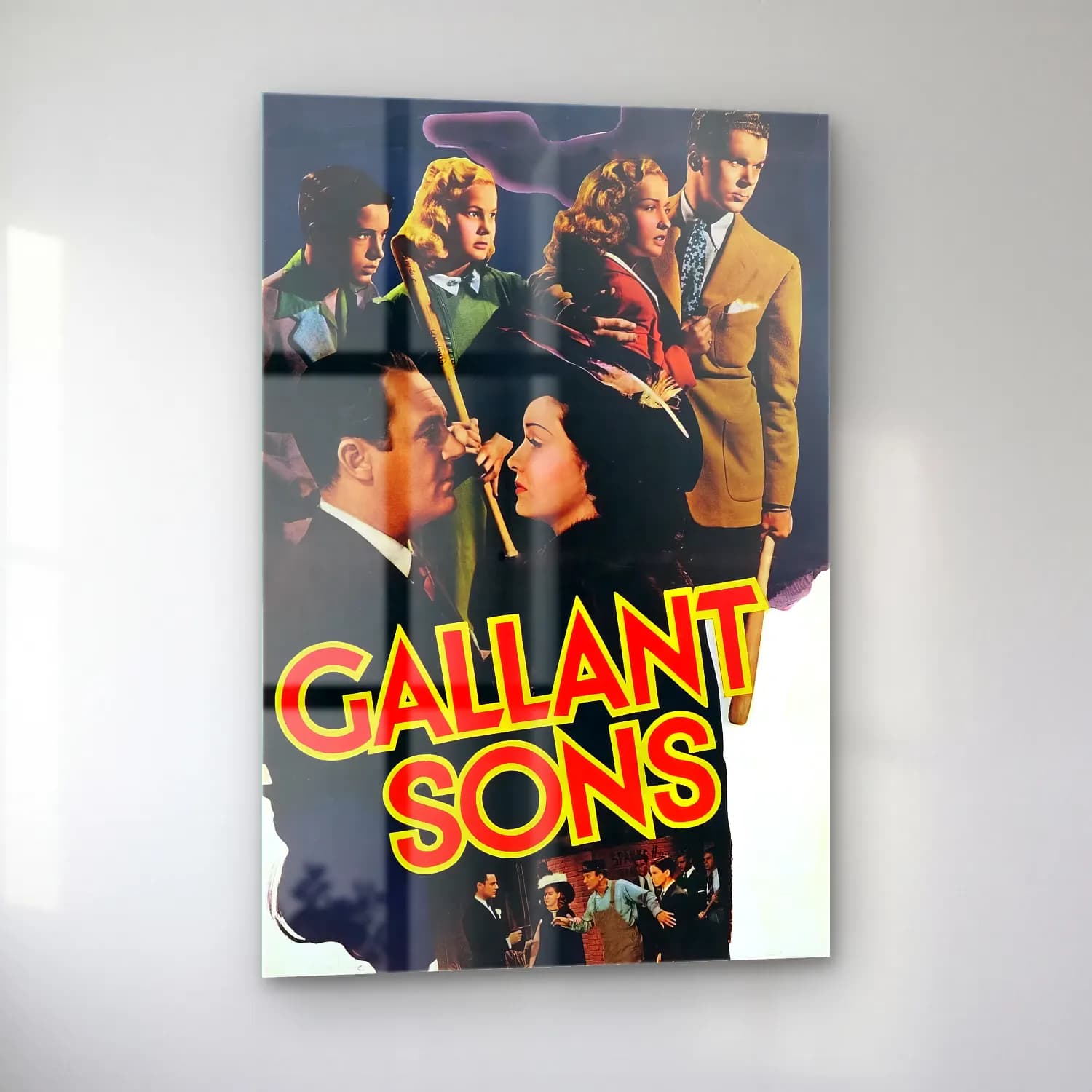 Vintage Poster Dini Sahne No. 4 cam tablo — sol açıdan görünüm
