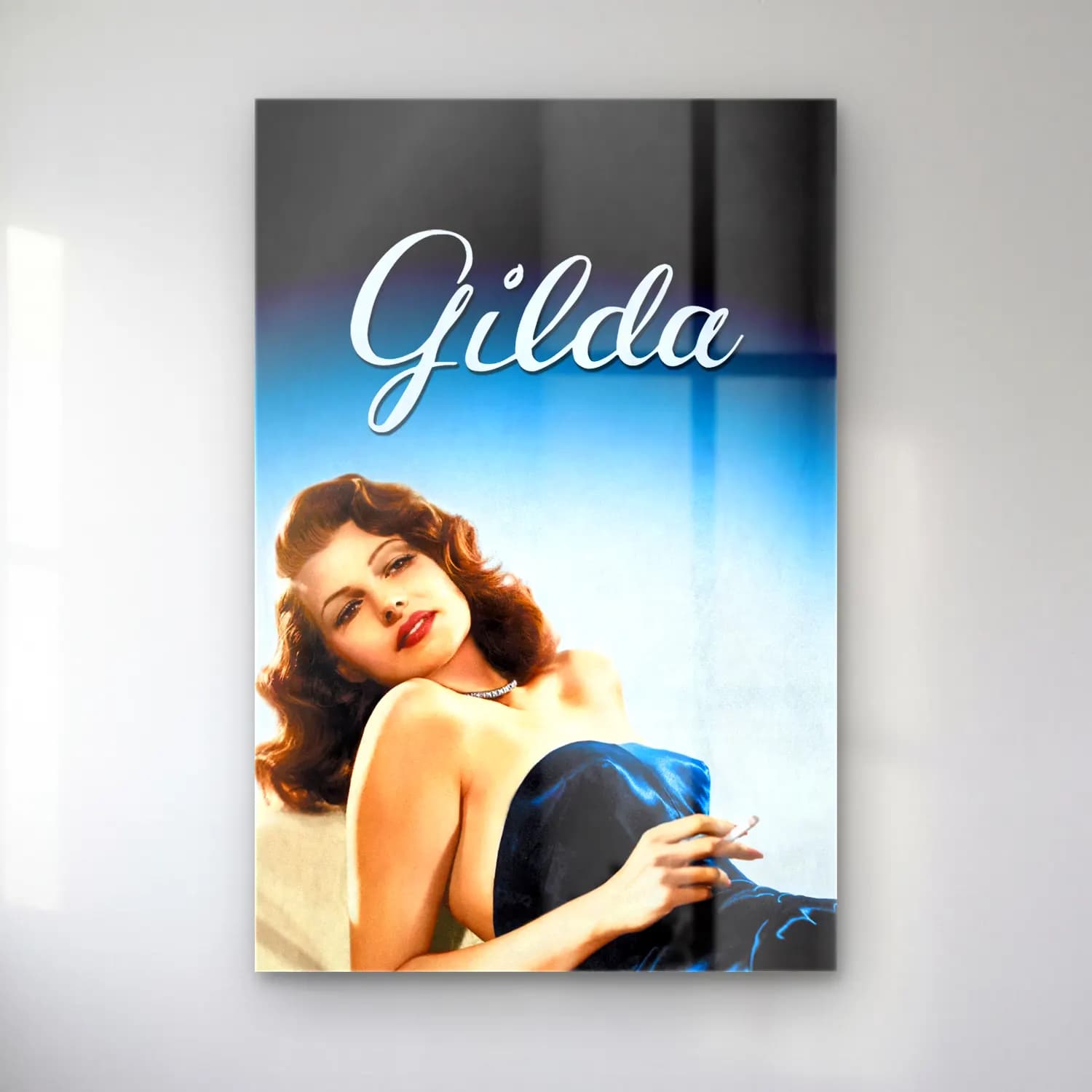 Vintage Poster Elbiseli Kadın No. 43 cam tablo — Vintage Poster Elbiseli Kadın No. 43 — vintage poster elbiseli kadın