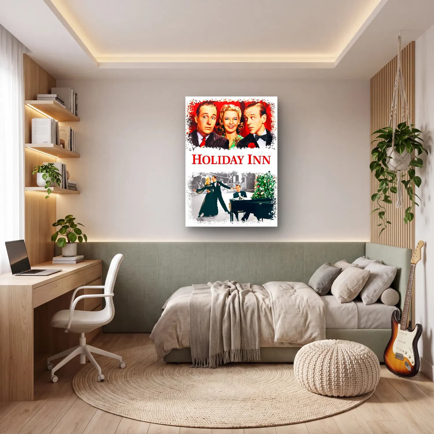 Vintage Poster Kardan Adam cam tablo — genç odasında