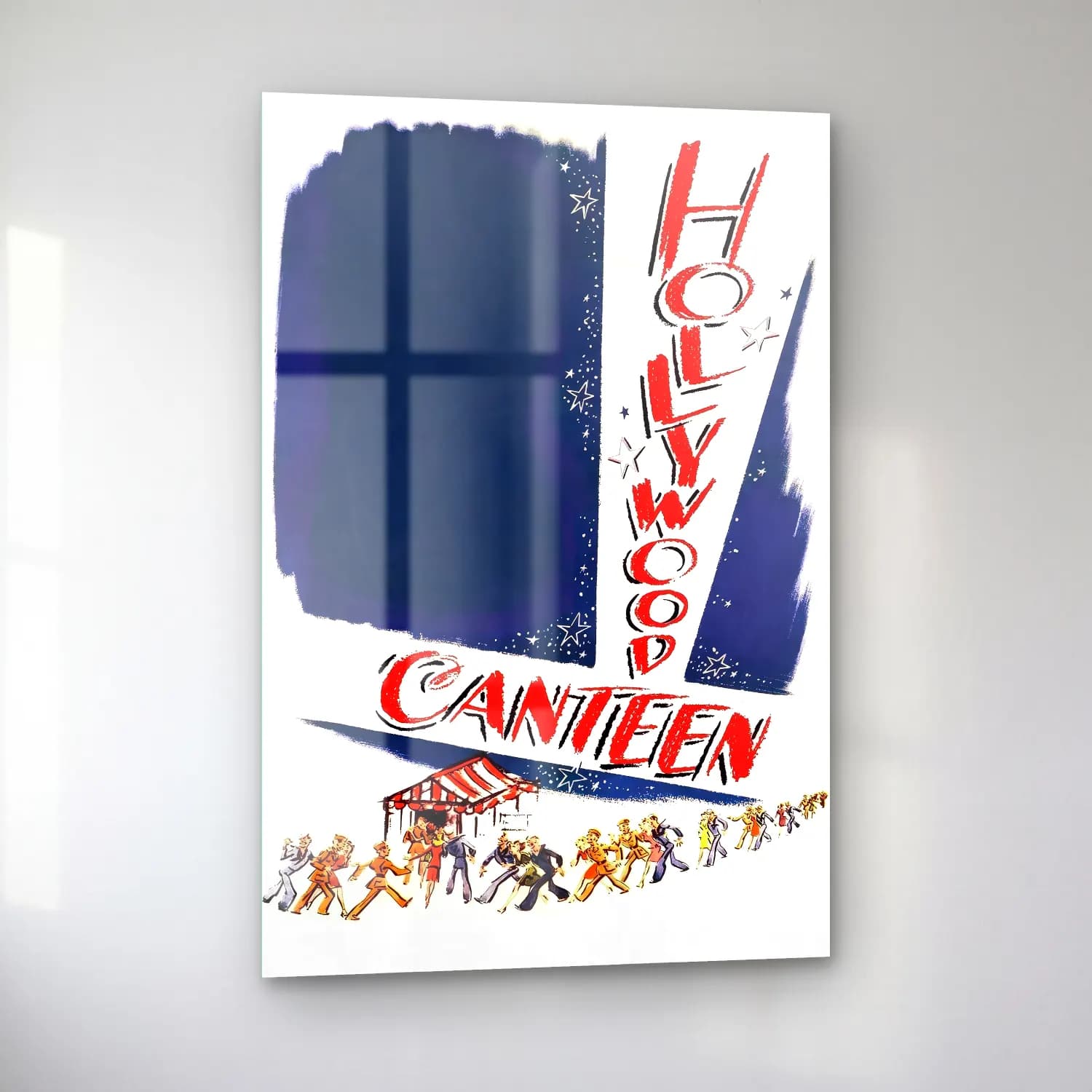 Vintage Poster Fotoğraf Makinesi No. 4 cam tablo — sol açıdan görünüm