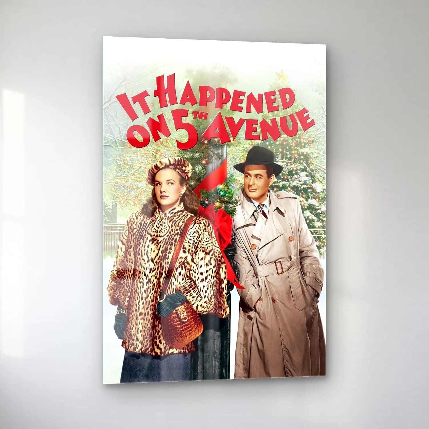 Vintage Poster Kalabalık Cadde No. 9 cam tablo — sol açıdan görünüm