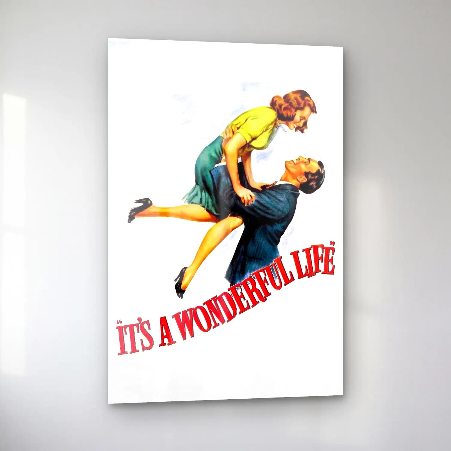 Vintage Poster Aşıklar No. 42 cam tablo — sol açıdan görünüm