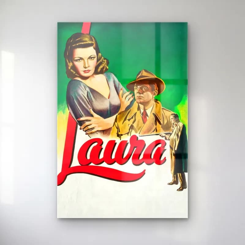 Vintage Poster Şapkalı Kadın No. 21 cam tablo — Vintage Poster Şapkalı Kadın No. 21 — vintage poster şapkalı kadın