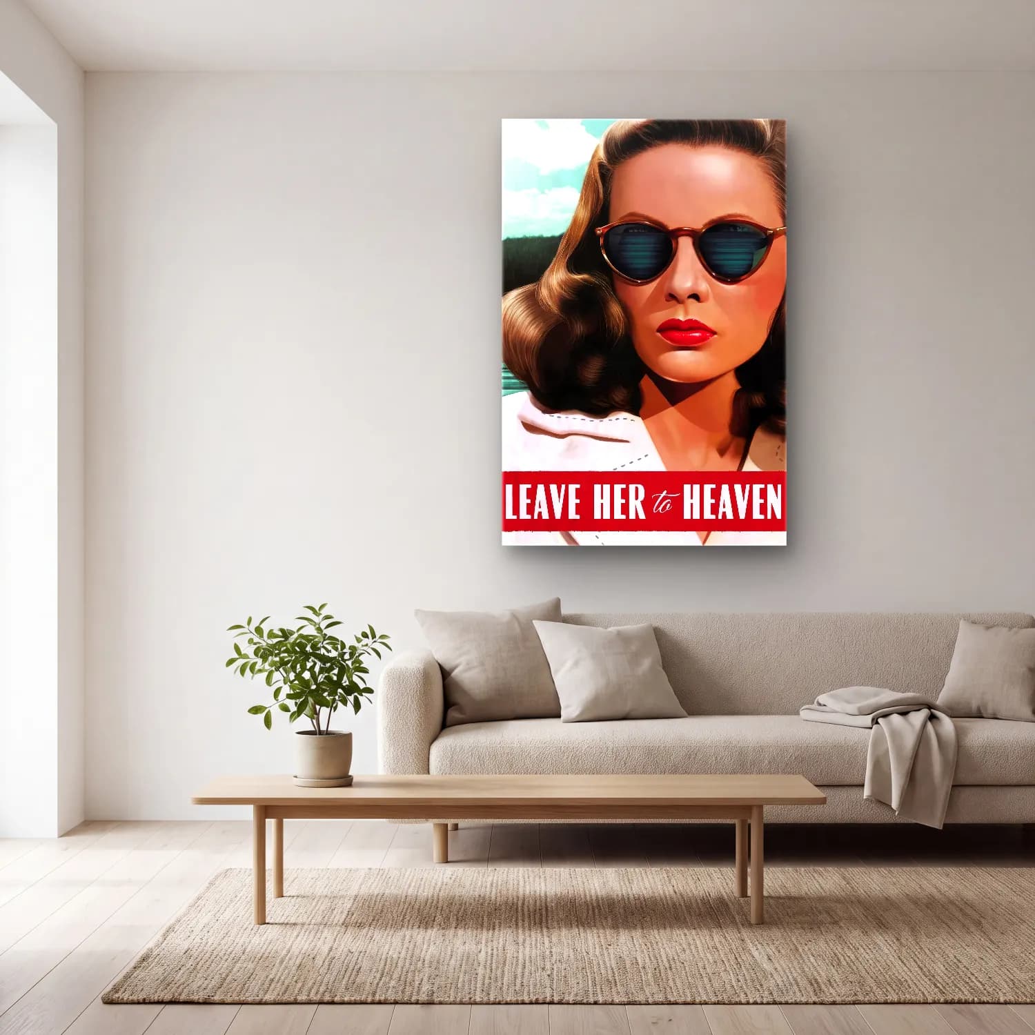 Pop Art Moda İllüstrasyonu No. 38 cam tablo — açık renk salonda