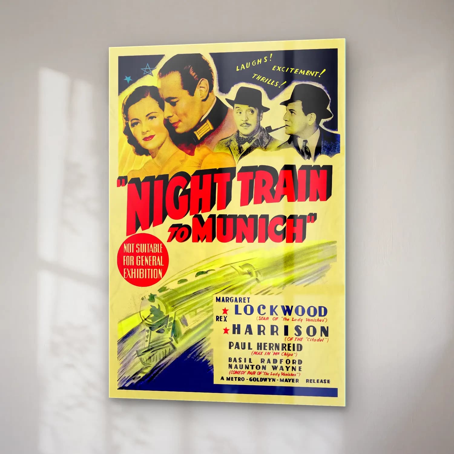 Vintage Poster Tren No. 4 cam tablo — sağ açıdan görünüm