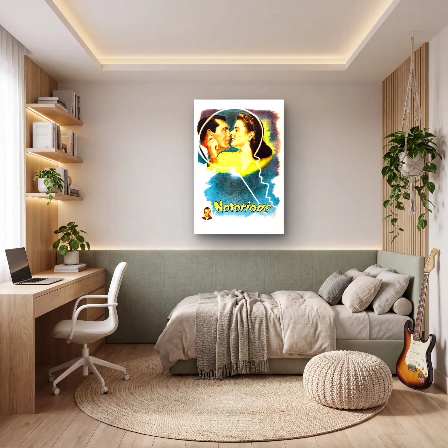 Vintage Poster Aşıklar No. 44 cam tablo — genç odasında