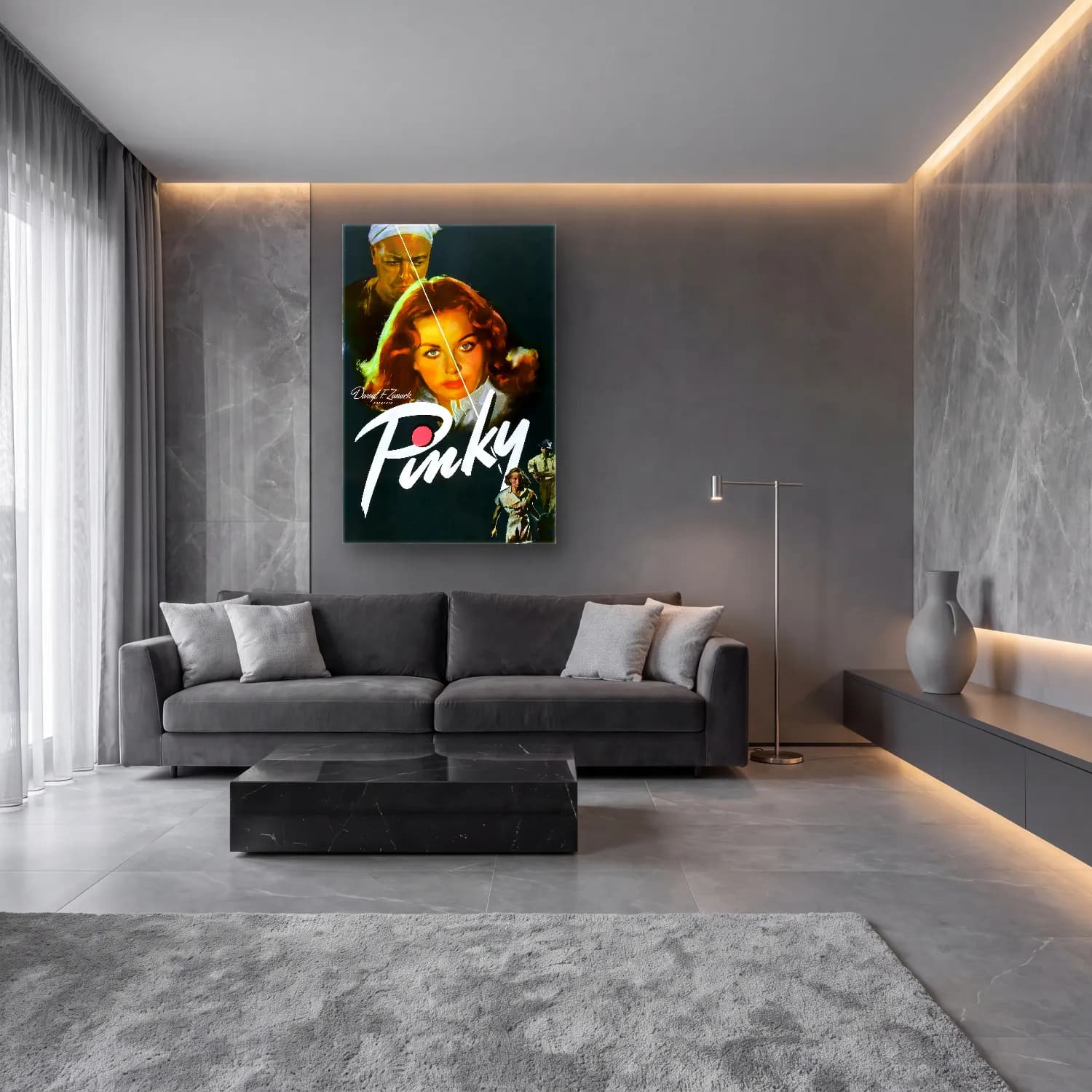 Vintage Poster Kadın Portresi No. 36 cam tablo — lüks salon duvarında