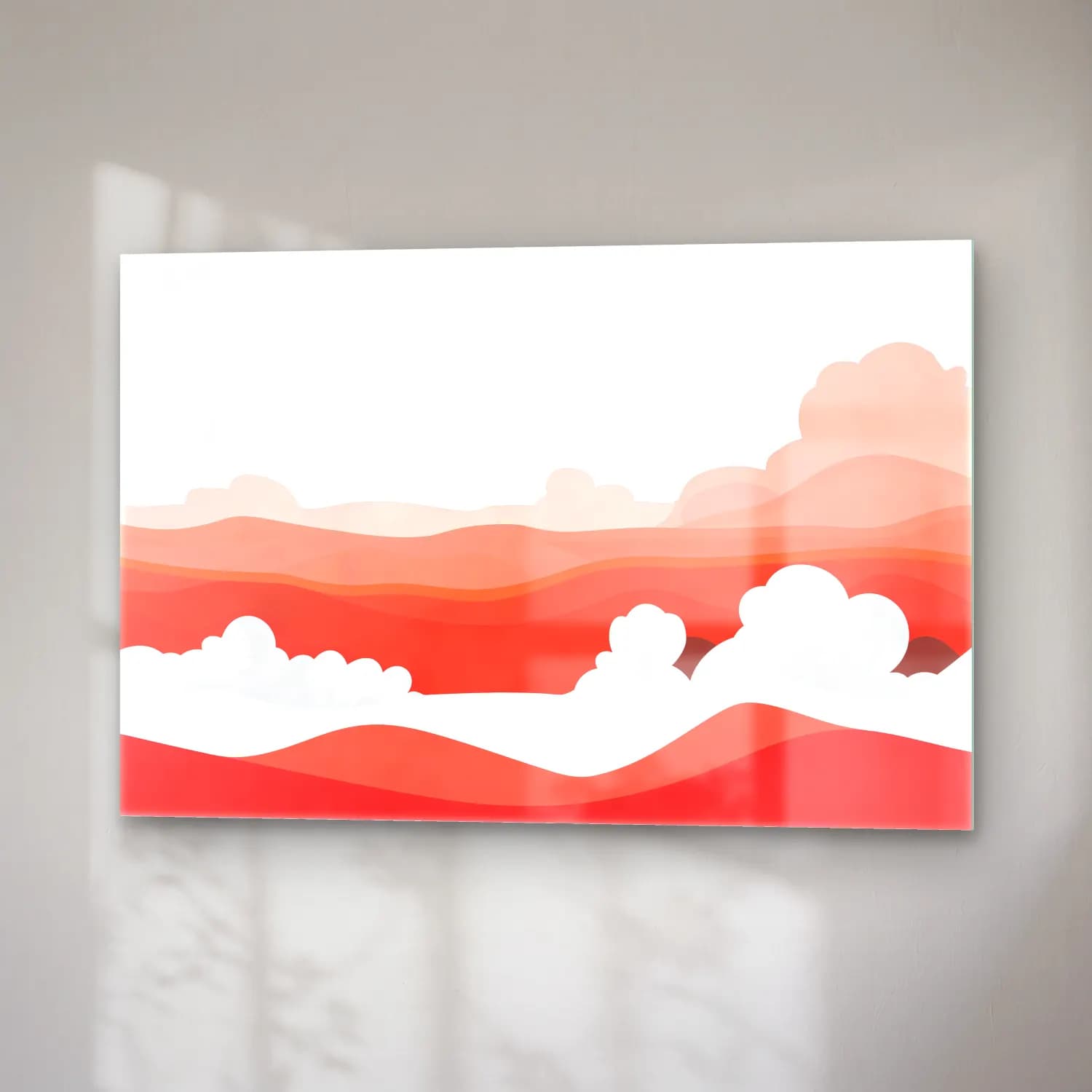 Simple Drawing – Indian Red No. 14 cam tablo — sağ açıdan görünüm
