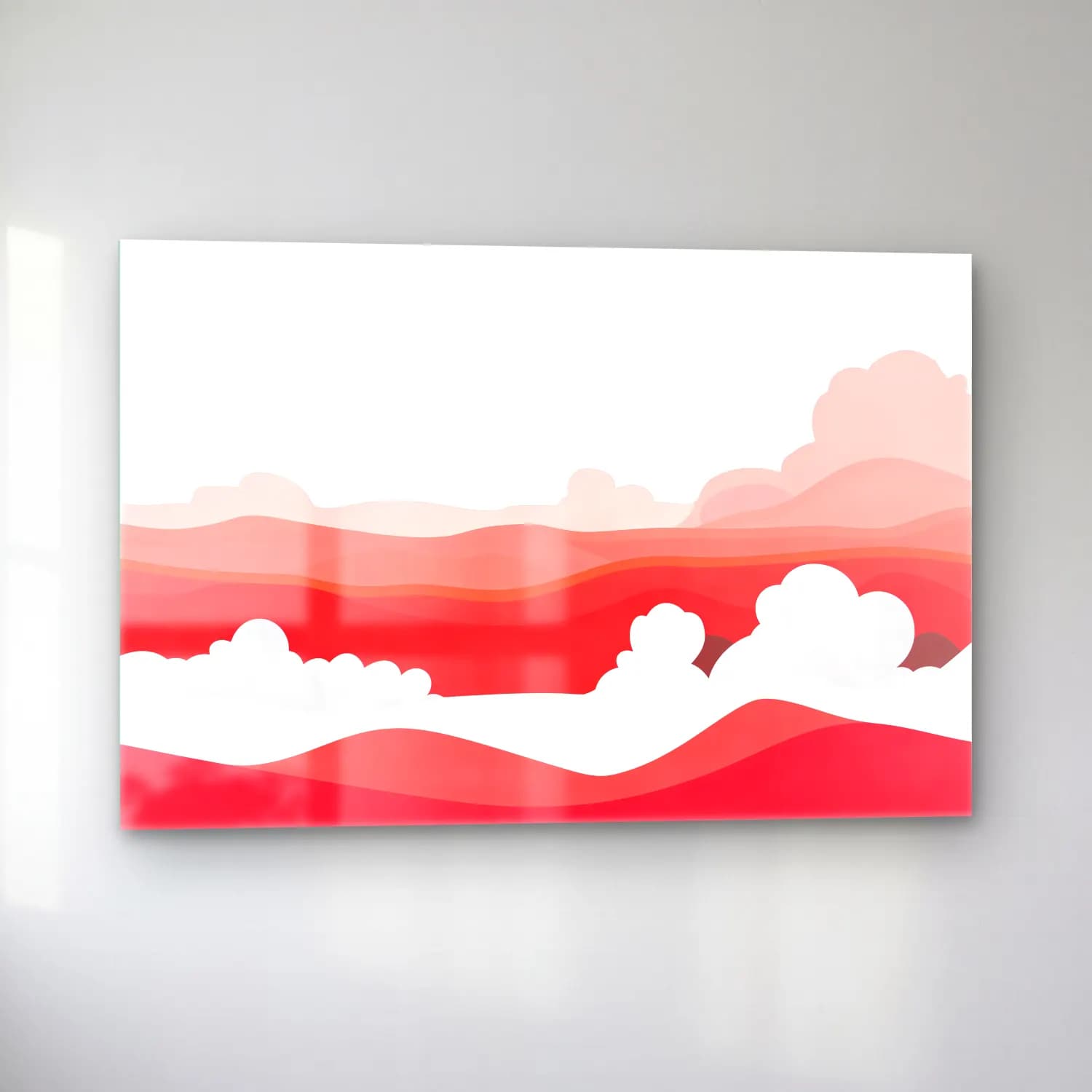 Simple Drawing – Indian Red No. 14 cam tablo — sol açıdan görünüm