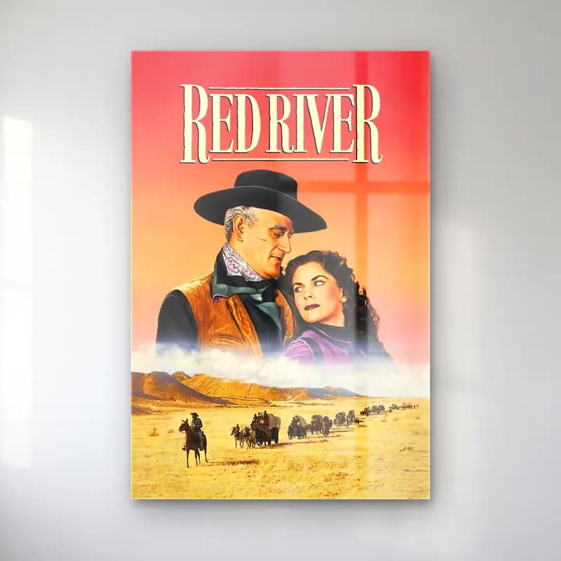 Vintage Poster Kırda Nehir cam tablo — Vintage Poster Kırda Nehir — vintage poster kırda nehir