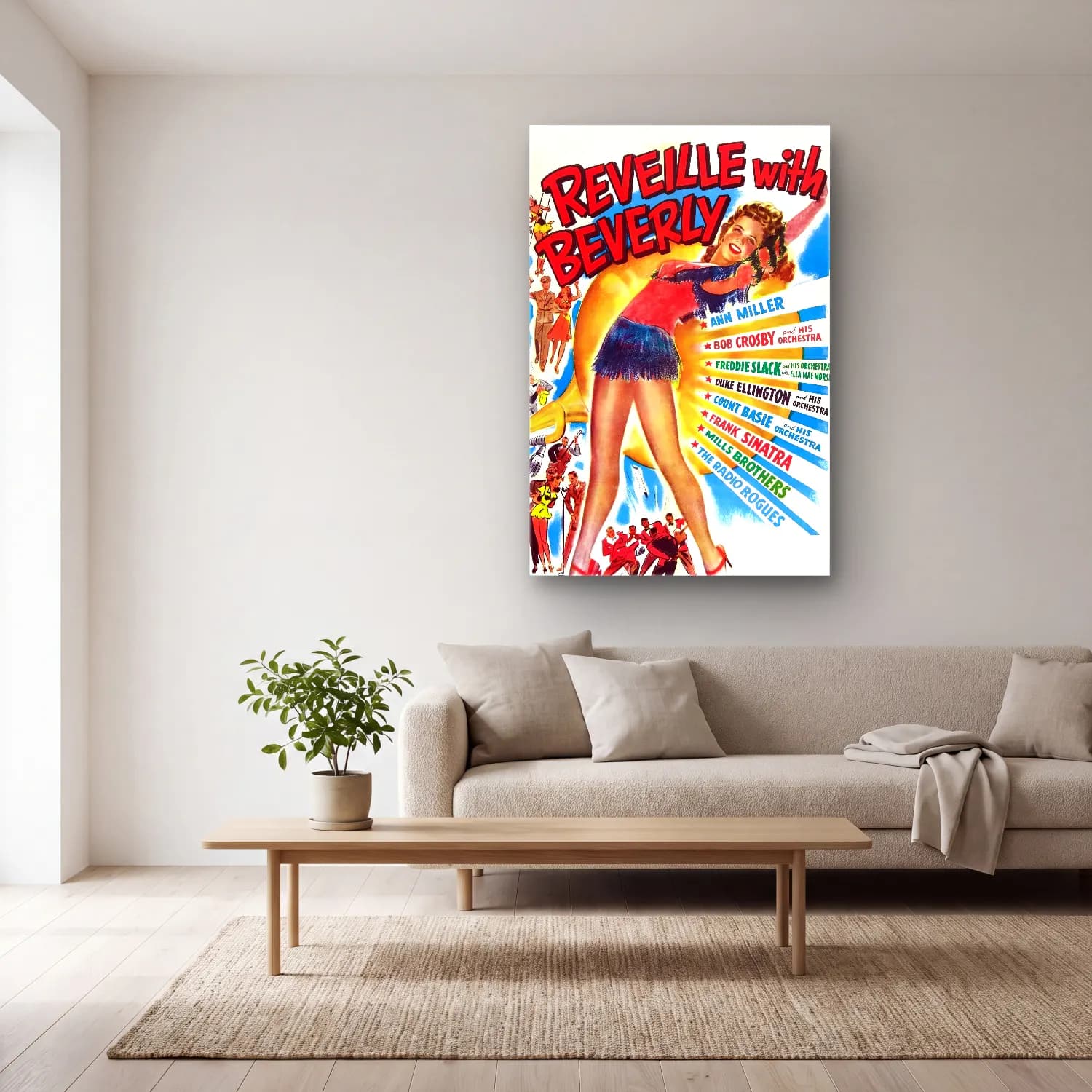 Vintage Poster Venedik Kanalları – Kırmızı Tonlar cam tablo — açık renk salonda