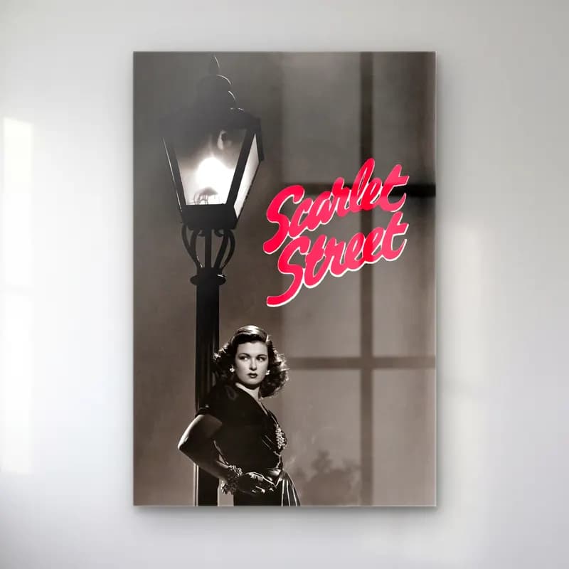 Vintage Poster Köy Sokağı – Kırmızı Tonlar cam tablo — Vintage Poster Köy Sokağı – Kırmızı Tonlar — vintage poster köy sokağı