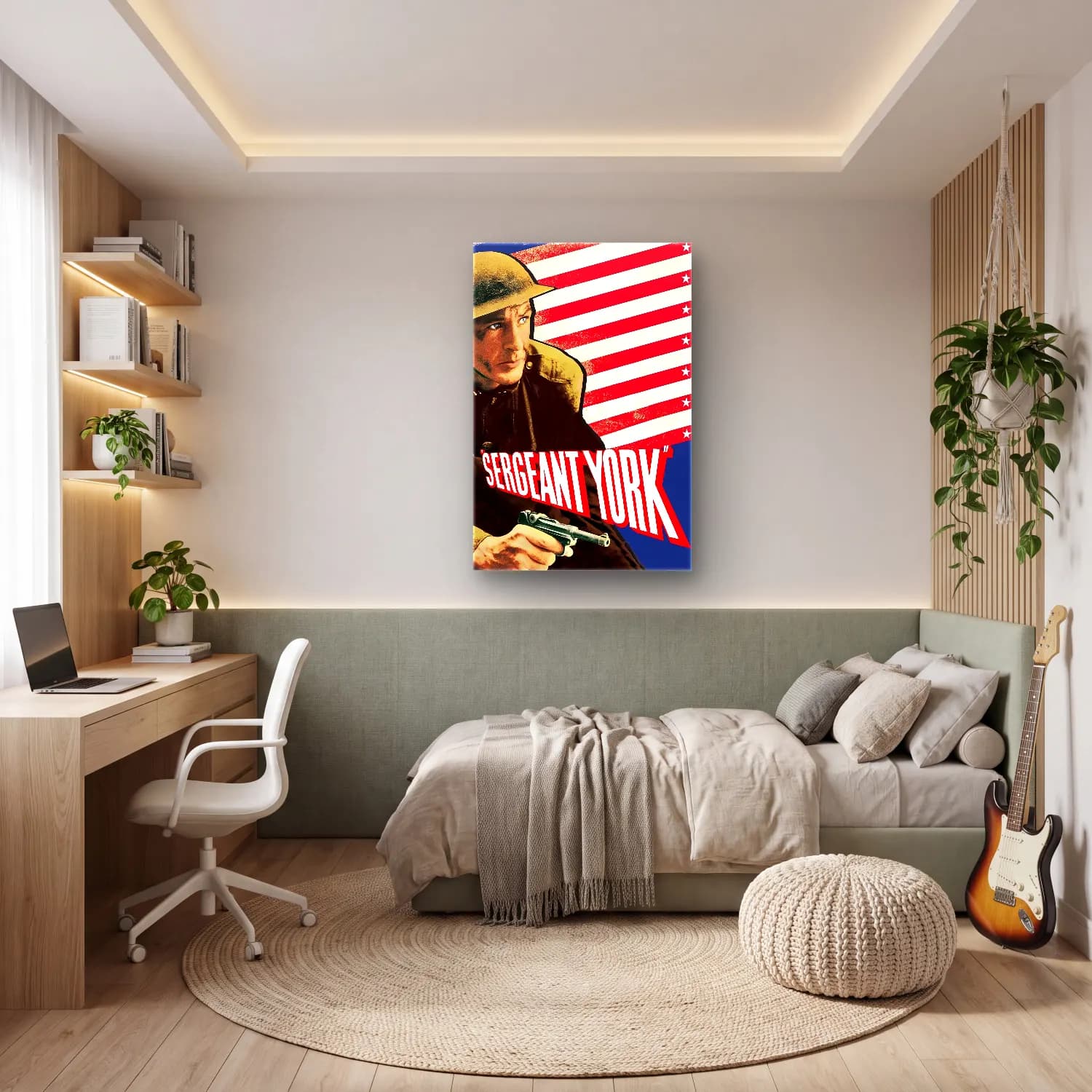 Vintage Poster Şövalye No. 12 cam tablo — genç odasında