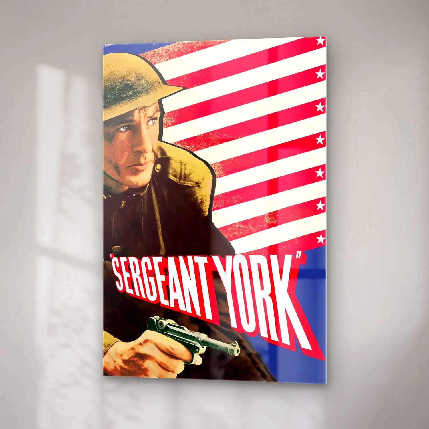 Vintage Poster Şövalye No. 12 cam tablo — sağ açıdan görünüm