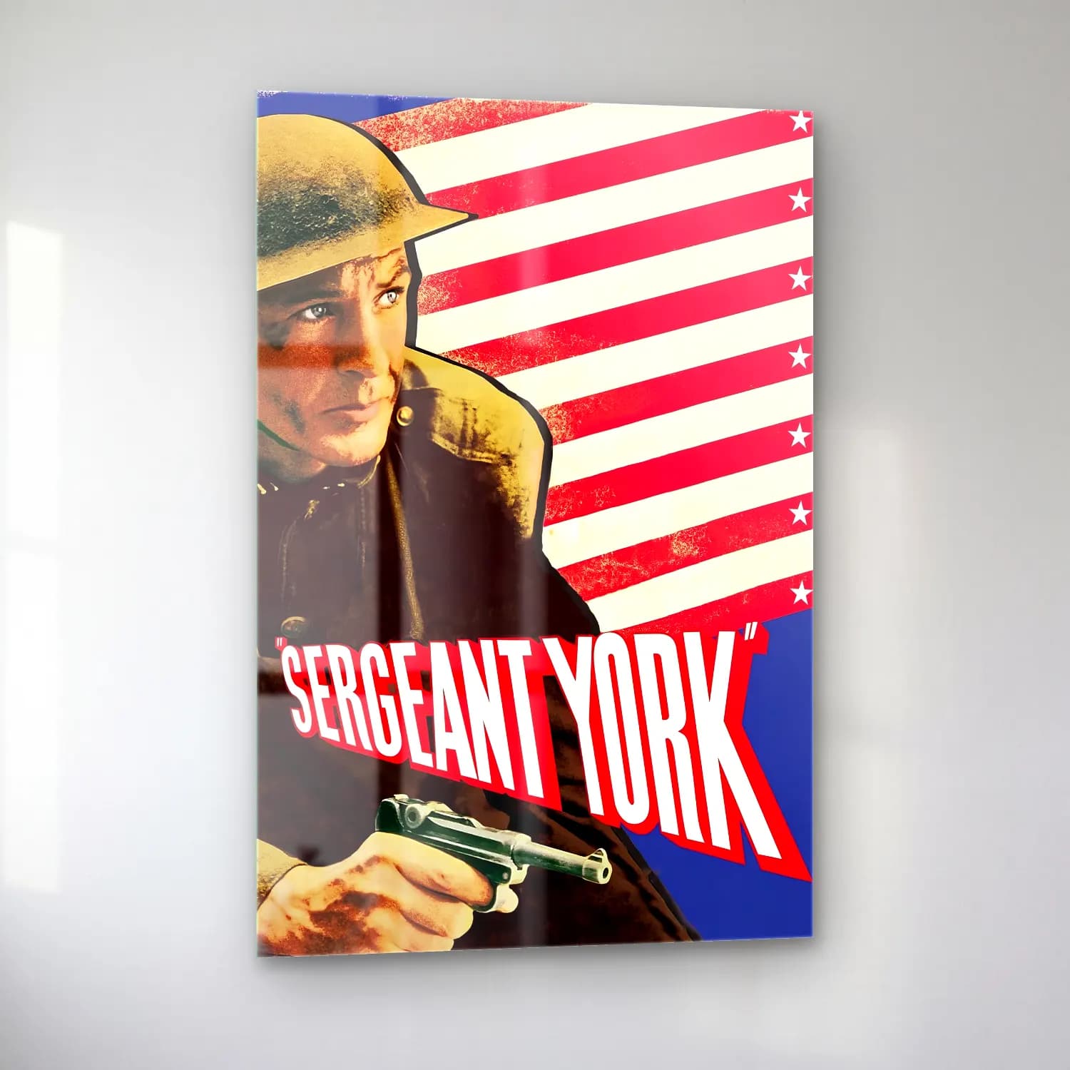 Vintage Poster Şövalye No. 12 cam tablo — sol açıdan görünüm