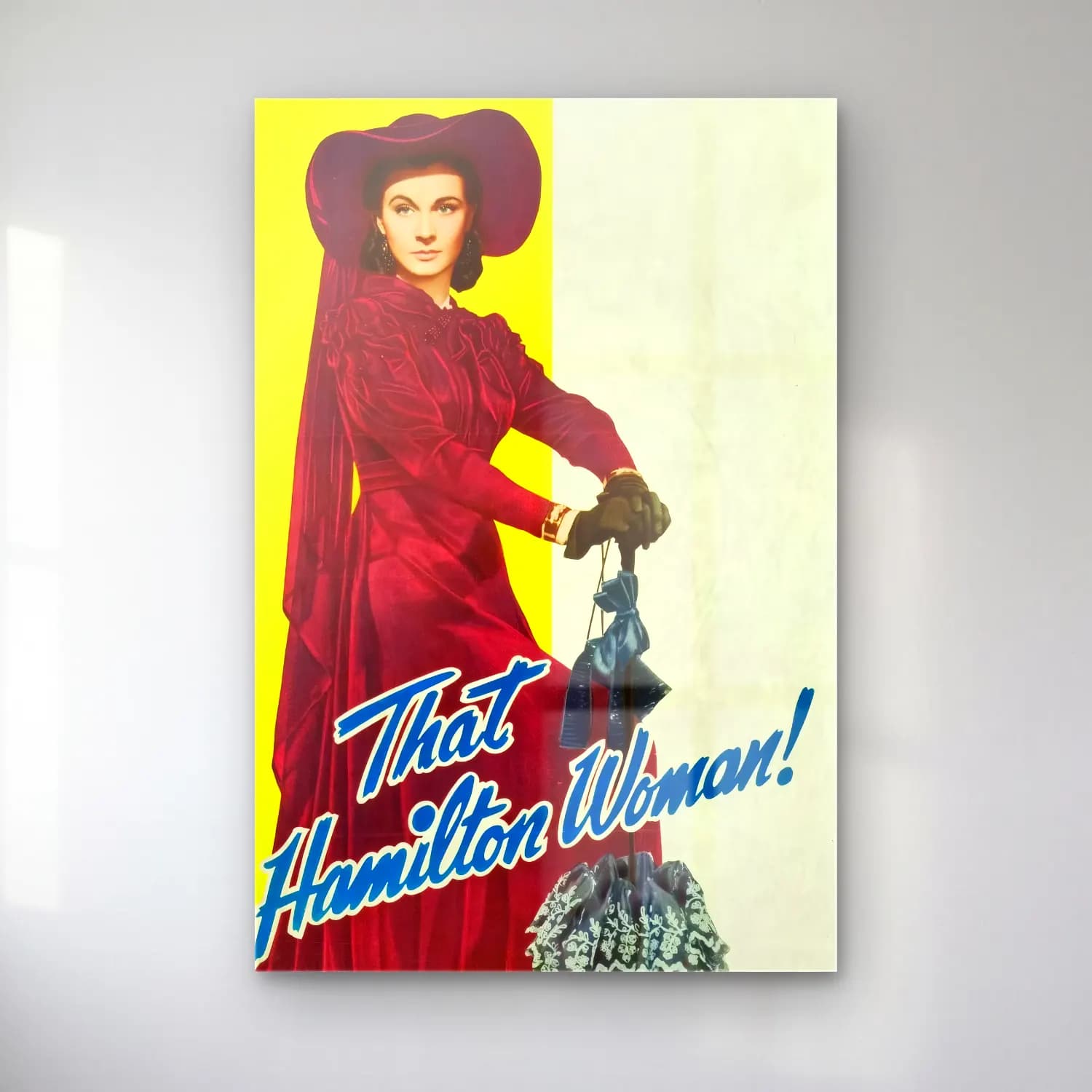 Vintage Poster Şapkalı Kadın No. 24 cam tablo — Vintage Poster Şapkalı Kadın No. 24 — vintage poster şapkalı kadın