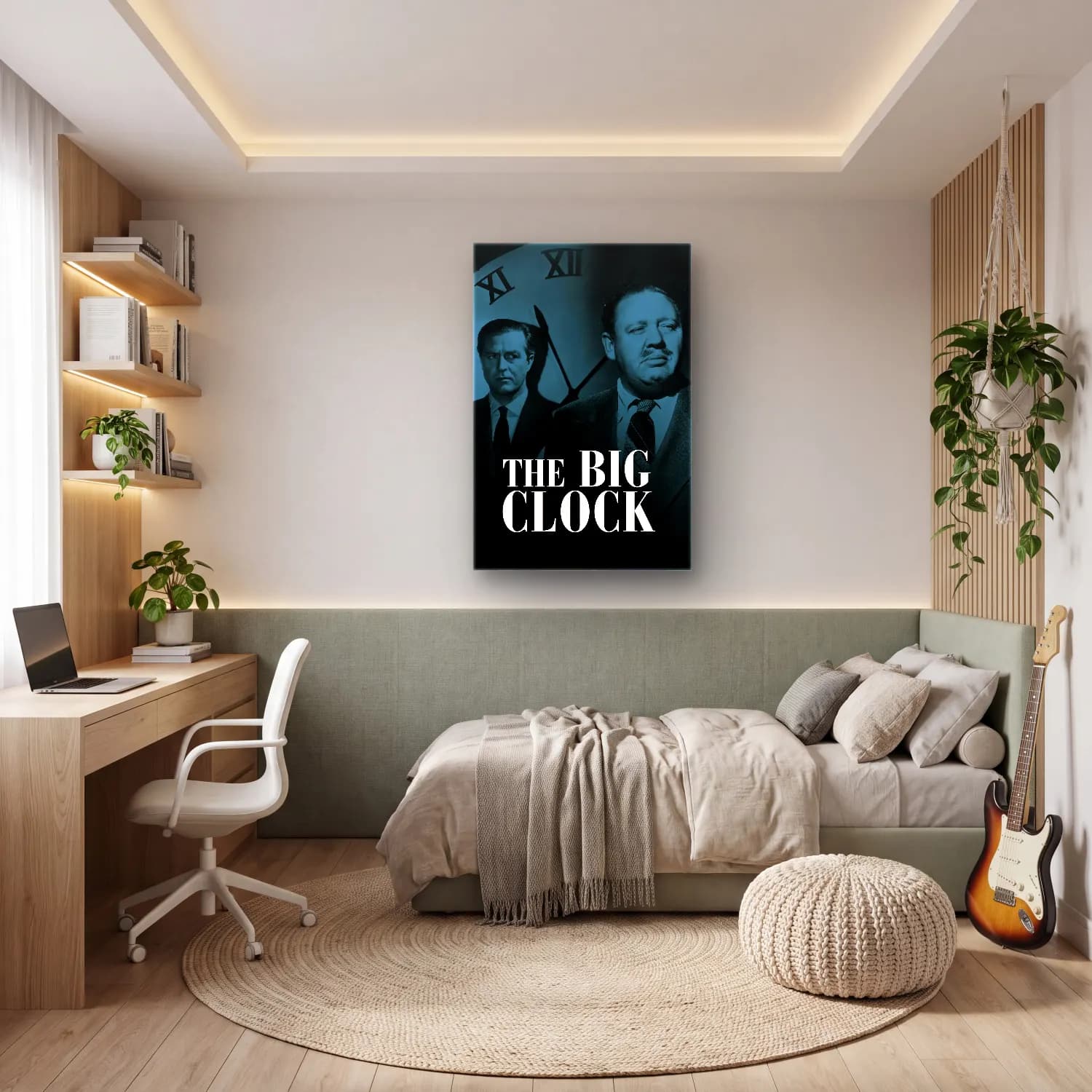 Vintage Poster Saat No. 4 cam tablo — genç odasında