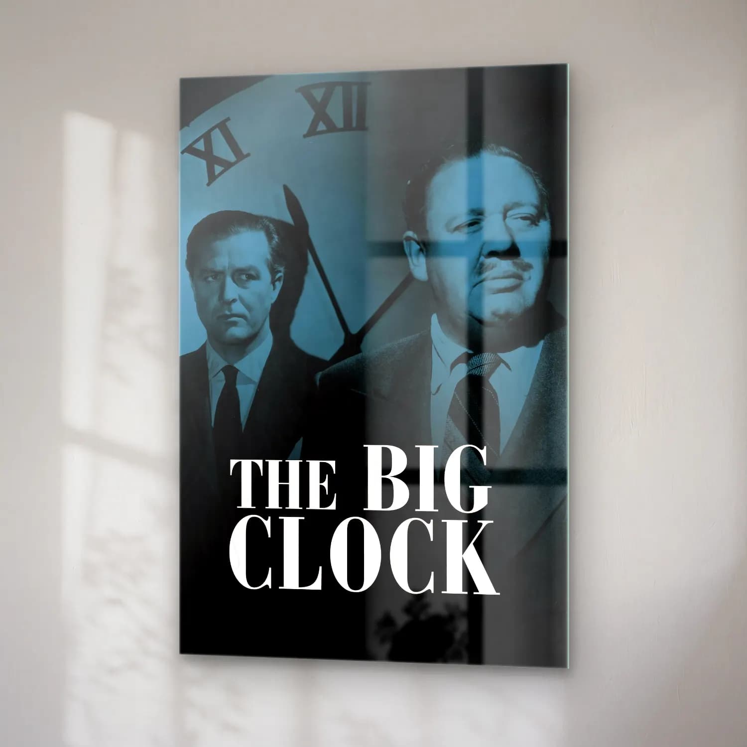 Vintage Poster Saat No. 4 cam tablo — sağ açıdan görünüm