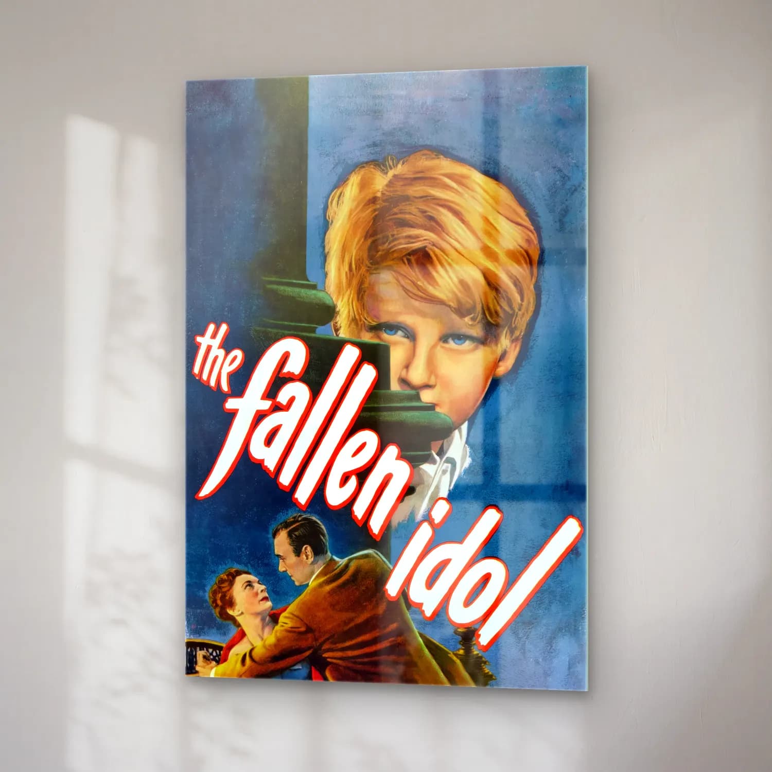 Vintage Poster Şelale No. 4 cam tablo — sağ açıdan görünüm