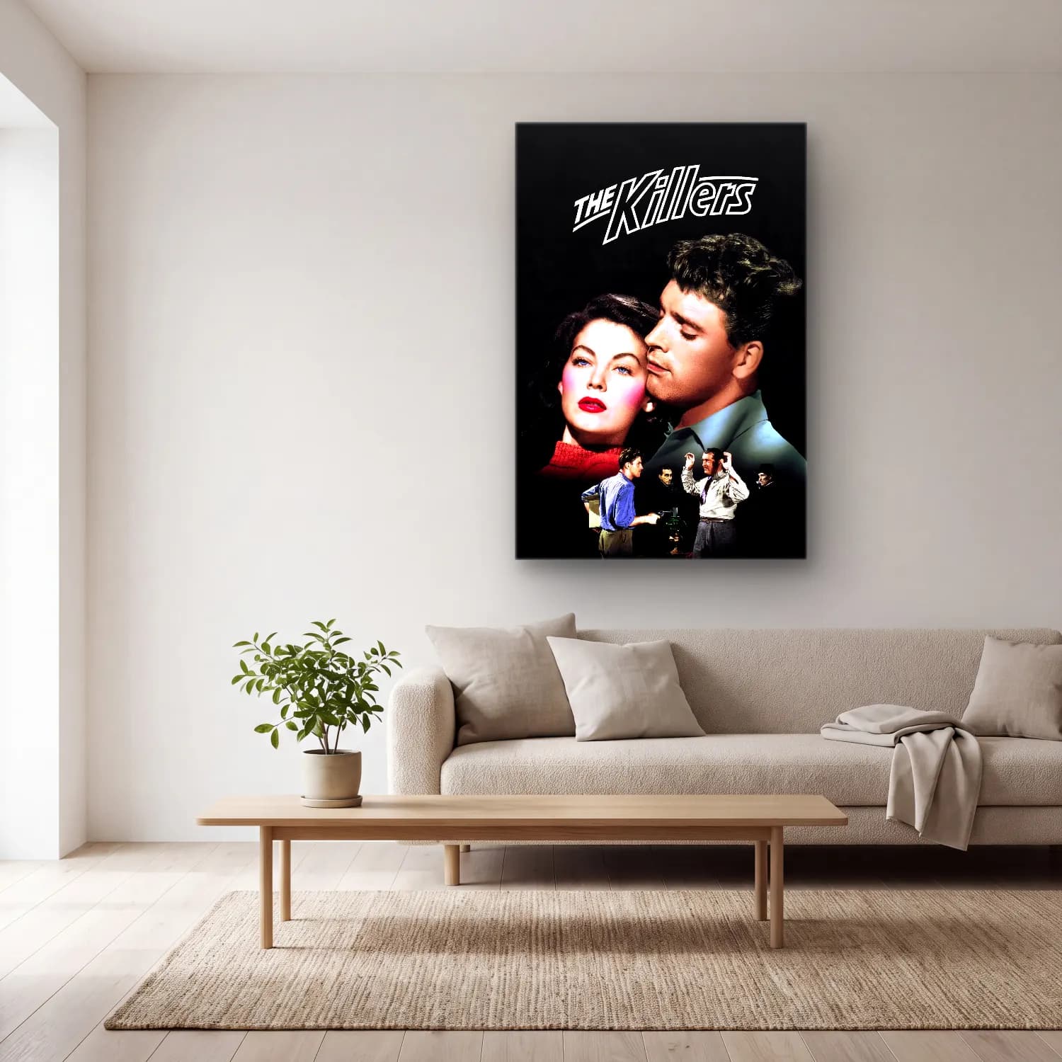 Vintage Poster Dansçılar No. 18 cam tablo — açık renk salonda