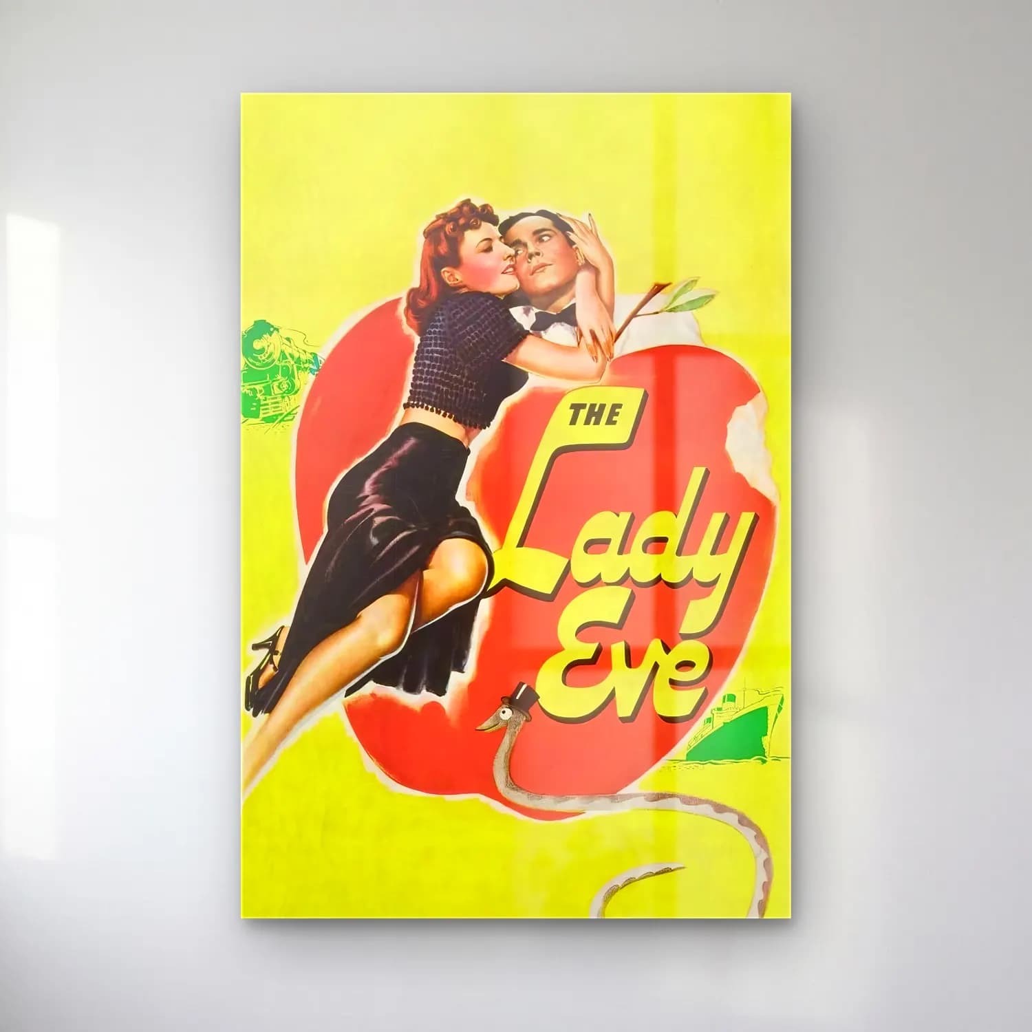 Vintage Poster Elbiseli Kadın No. 51 cam tablo — Vintage Poster Elbiseli Kadın No. 51 — vintage poster elbiseli kadın
