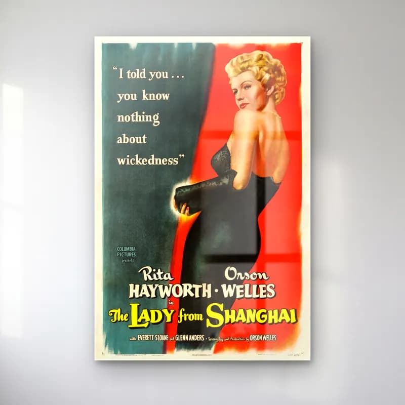 Vintage Poster Elbiseli Kadın No. 52 cam tablo — Vintage Poster Elbiseli Kadın No. 52 — vintage poster elbiseli kadın
