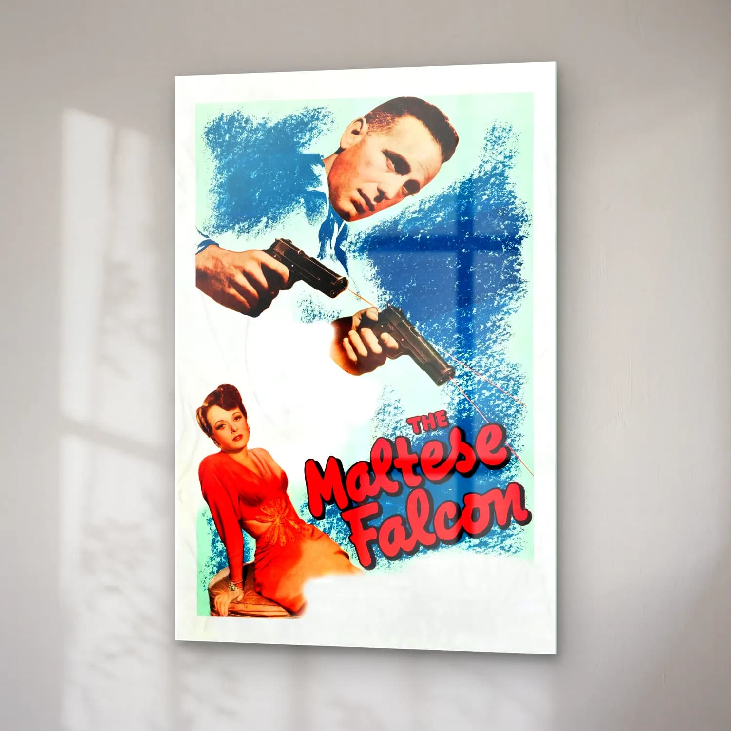 Vintage Poster Papağan cam tablo — sağ açıdan görünüm