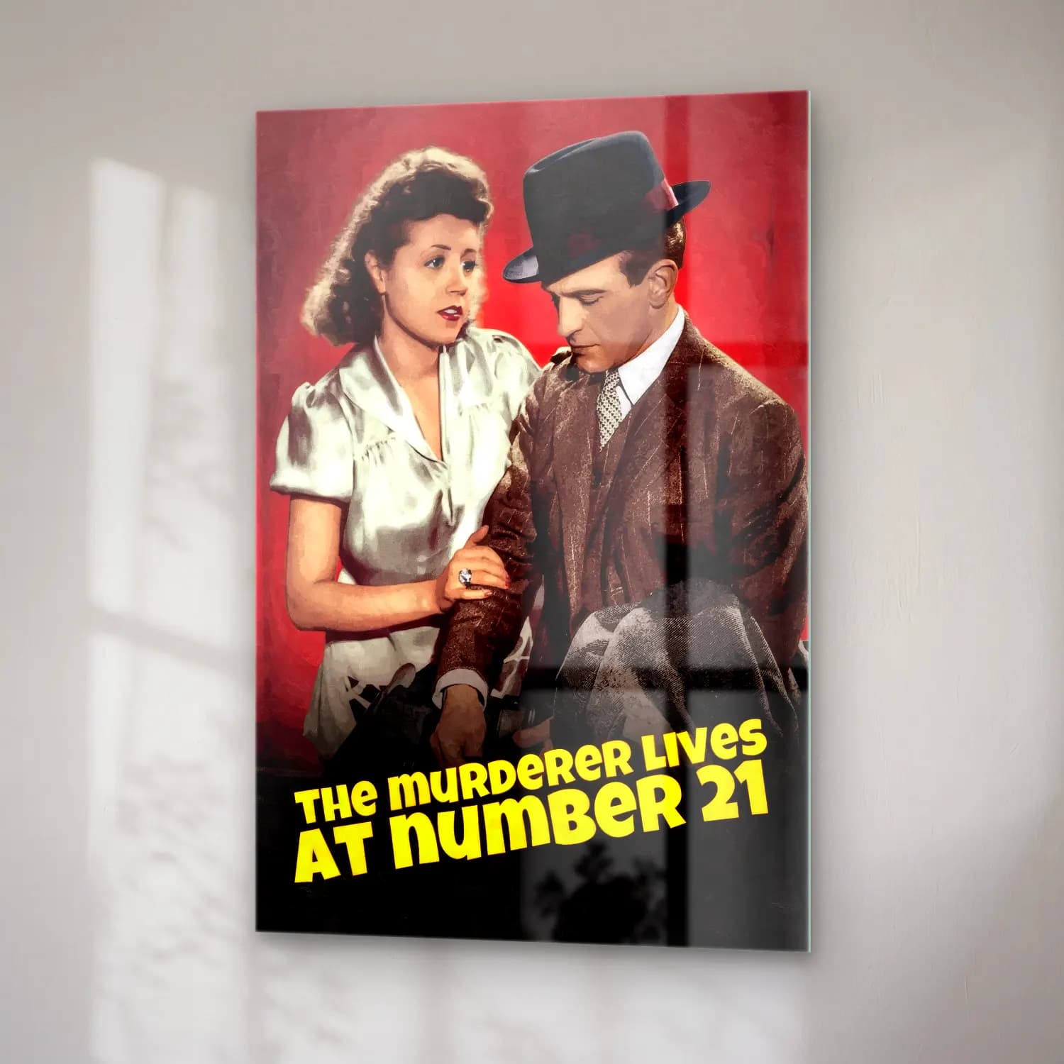 Vintage Poster Aşıklar No. 49 cam tablo — sağ açıdan görünüm