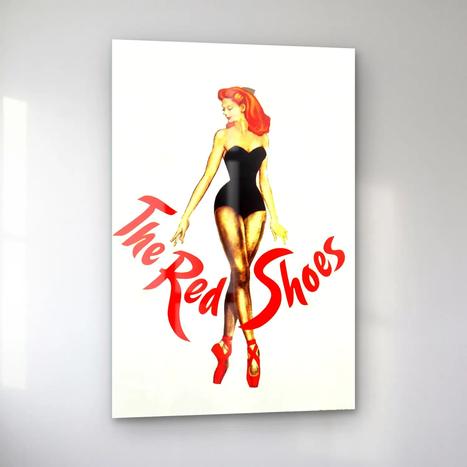 Vintage Poster Topuklu Ayakkabı ve Çanta No. 6 cam tablo — sol açıdan görünüm