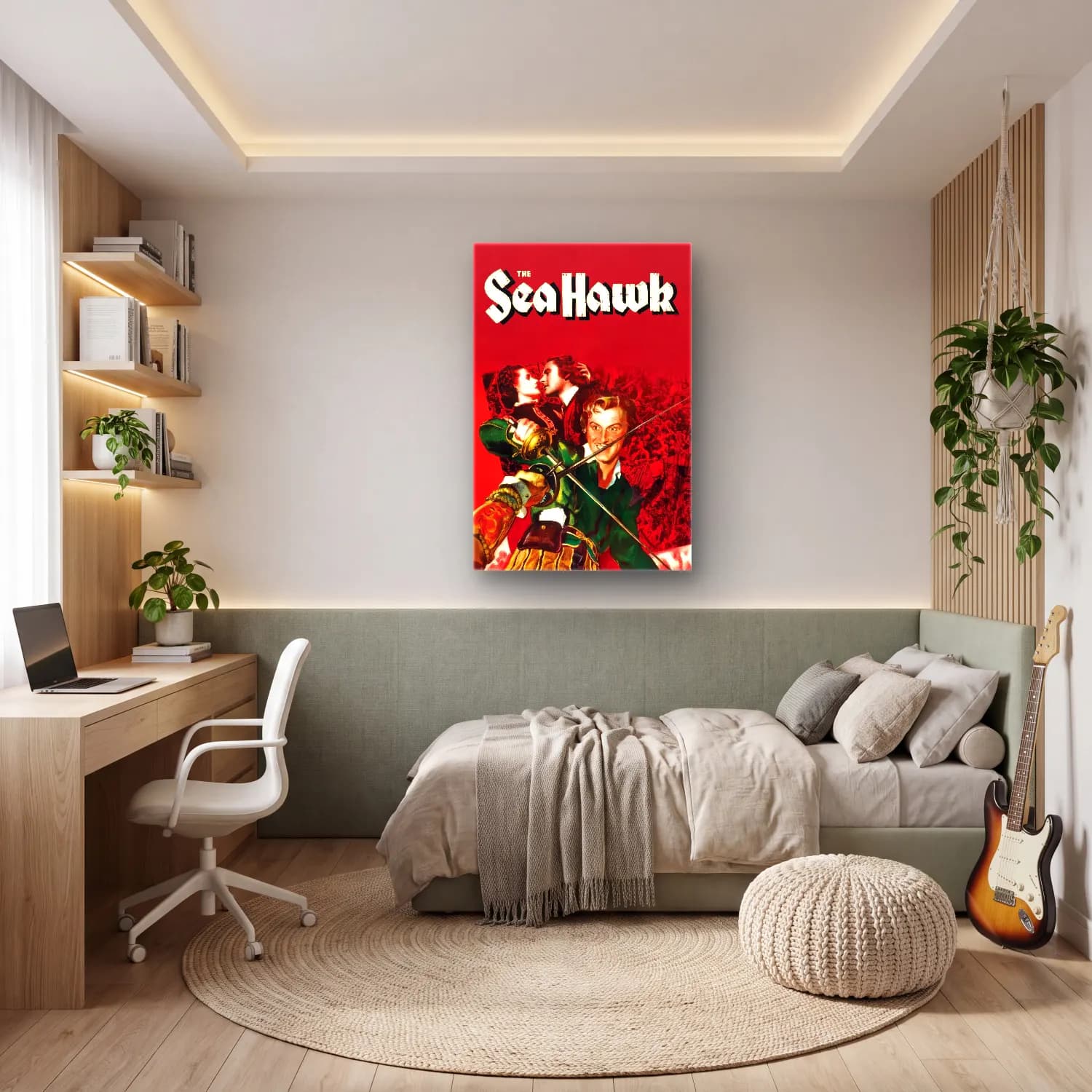 Vintage Poster Şövalye No. 15 cam tablo — genç odasında