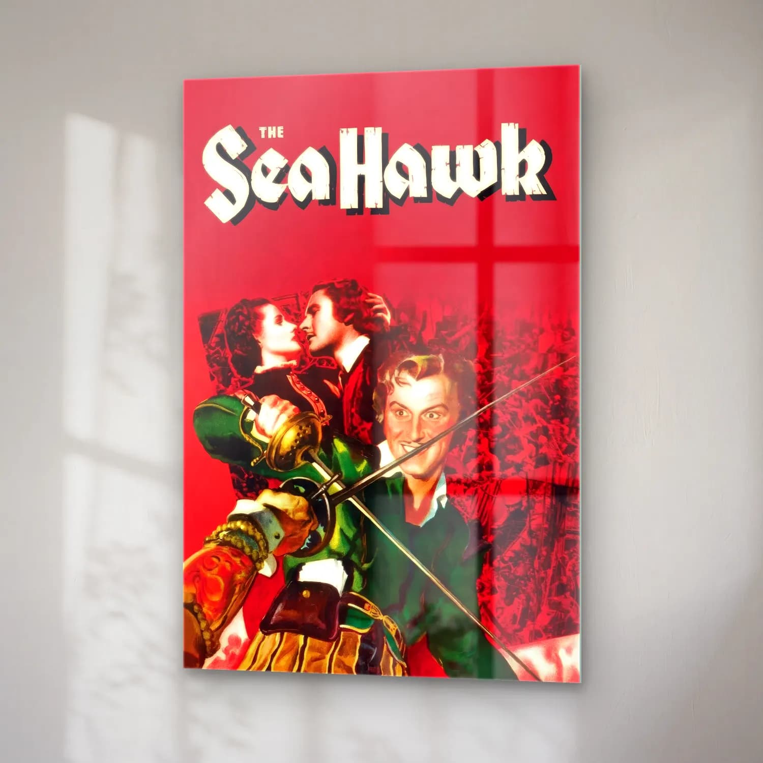 Vintage Poster Şövalye No. 15 cam tablo — sağ açıdan görünüm